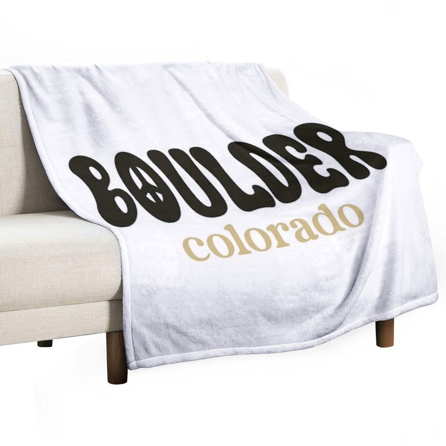 Boulder, CO Plush Throw Blanket