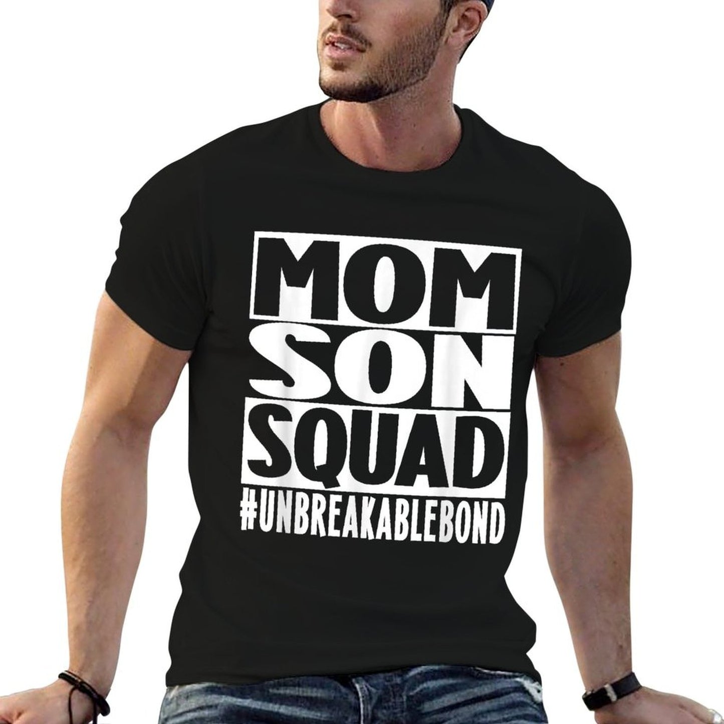 Mom Son Squad Unbreakable Bond Family Lightweight T-Shirt