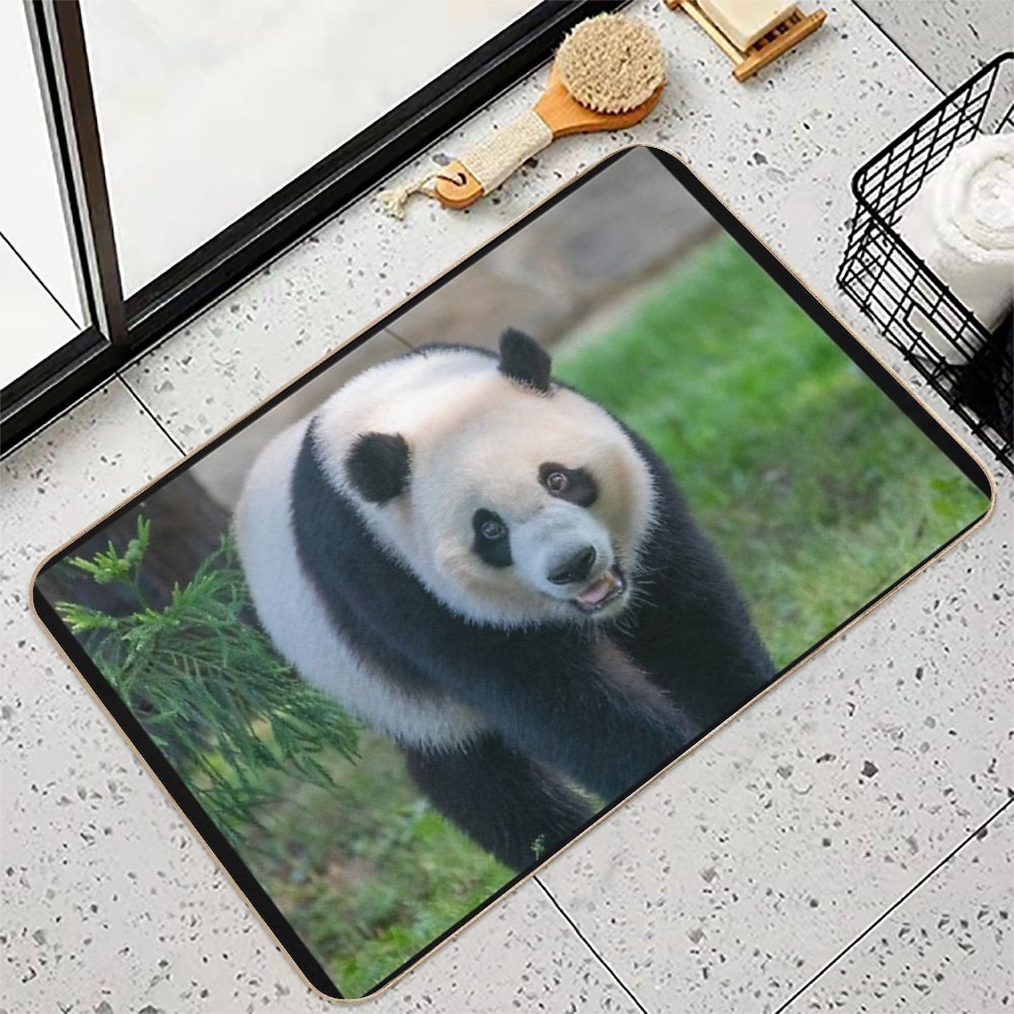 Giant Panda Xiao Qi Ji at The National Zoo Slip-Resistant Bath Mat