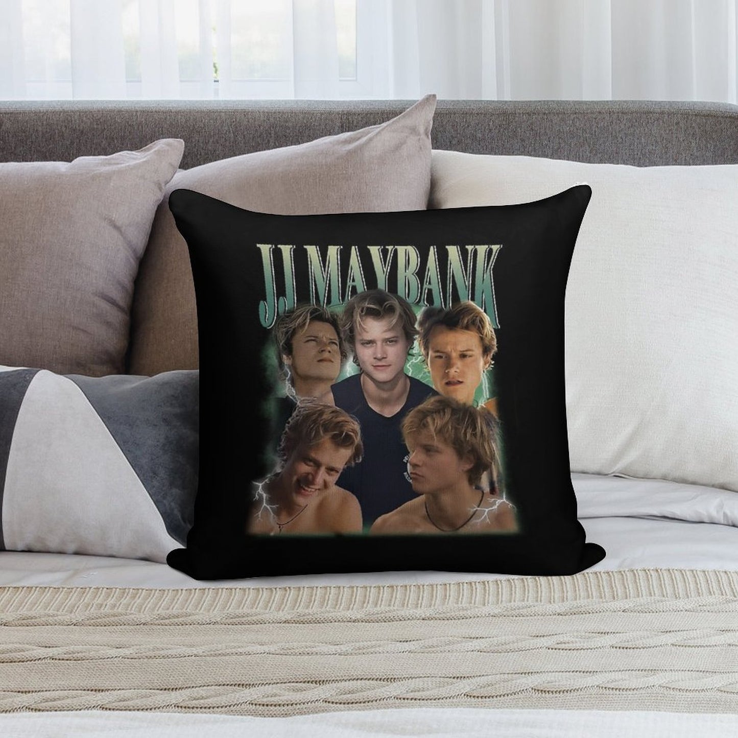 Retro JJ Maybank Vintage Bootleg 90s Style Soft Anti-Pilling Throw Pillow