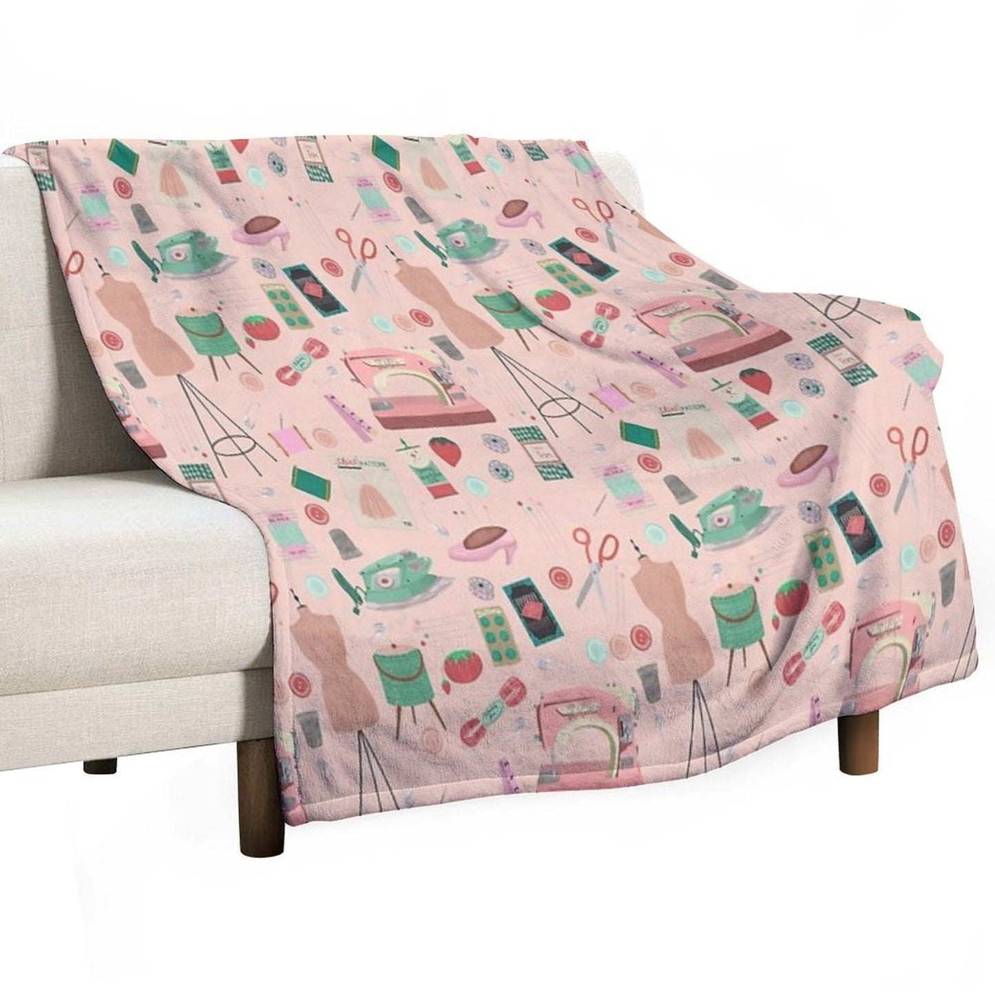Sewing Tools And Notions Gift-ready Throw Blanket