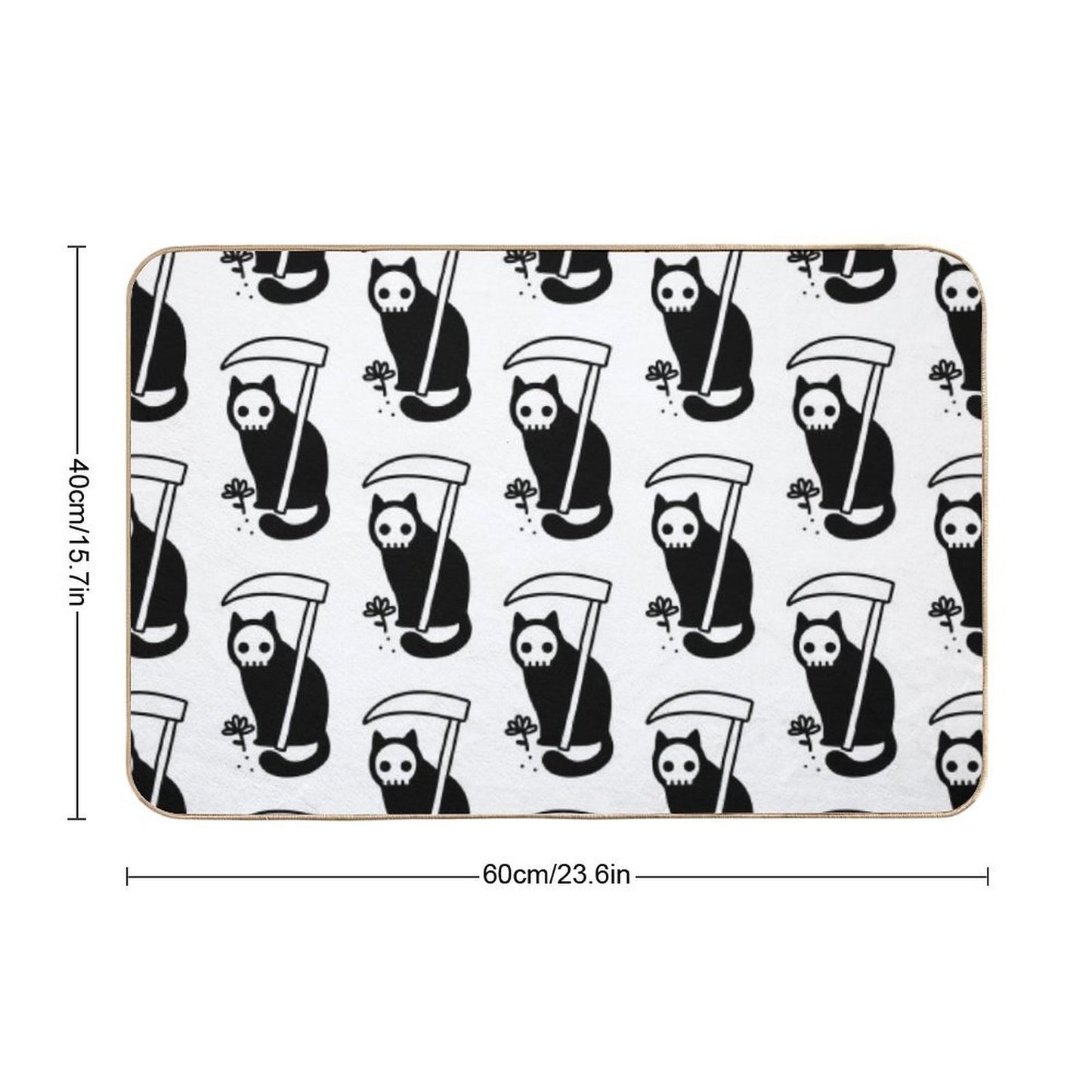 Grim Kitty Long-Lasting Bath Mat