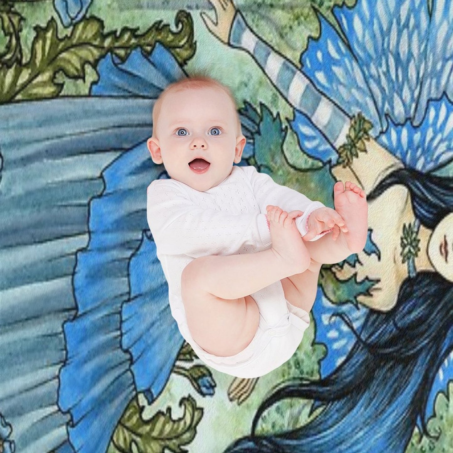 The Blue Wood Anti-pilling Throw Blanket