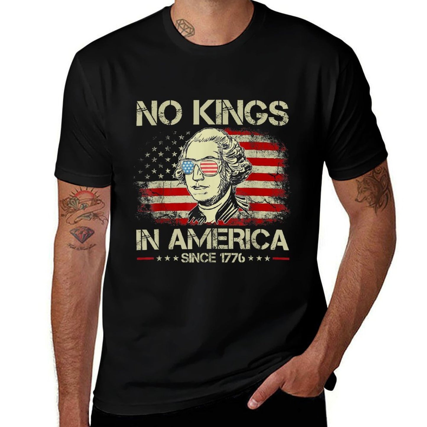 No Kings In America Since 1776 George Washington USA  Versatile T-Shirt