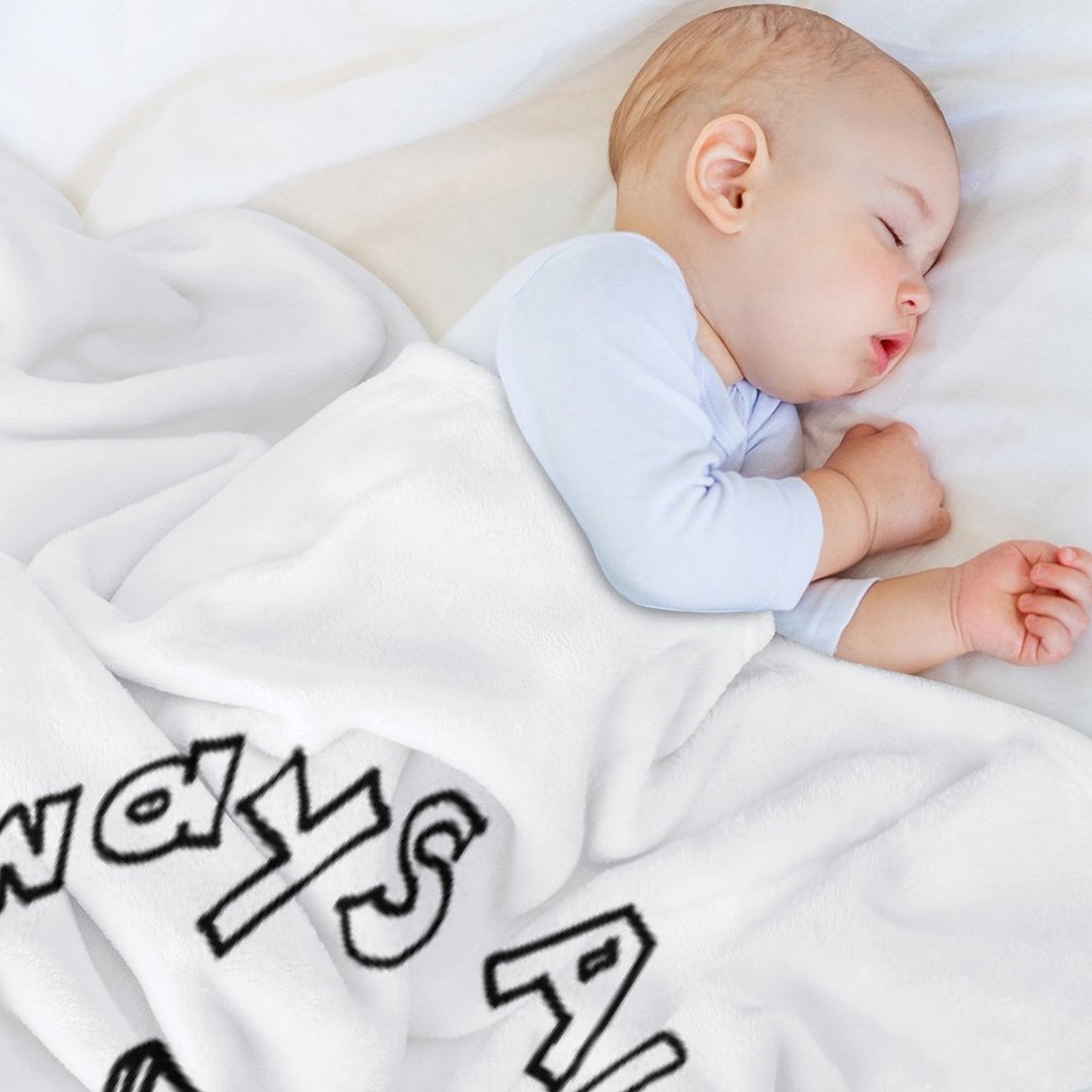 Scarfo 'Always Alone, Never Lonely' Logo Eco-conscious Throw Blanket