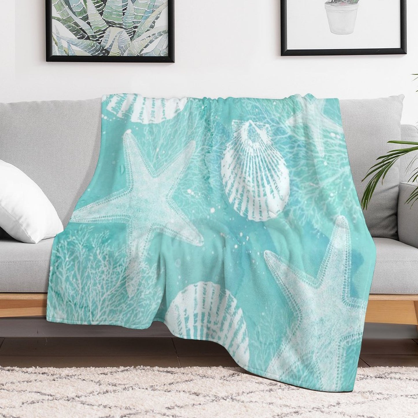 Coastal Travel-friendly Throw Blanket