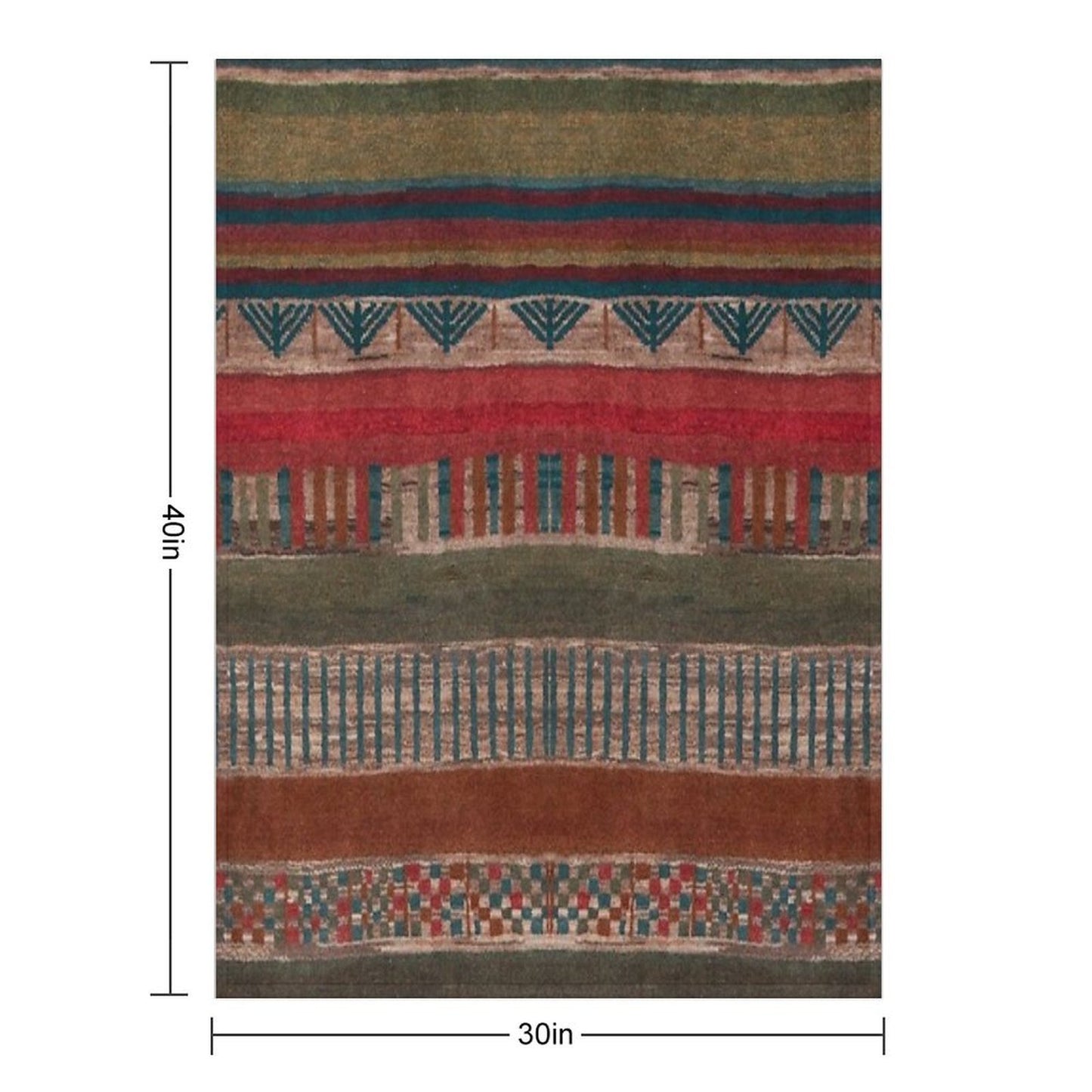 Bohemian Pattern Easy Care Throw Blanket