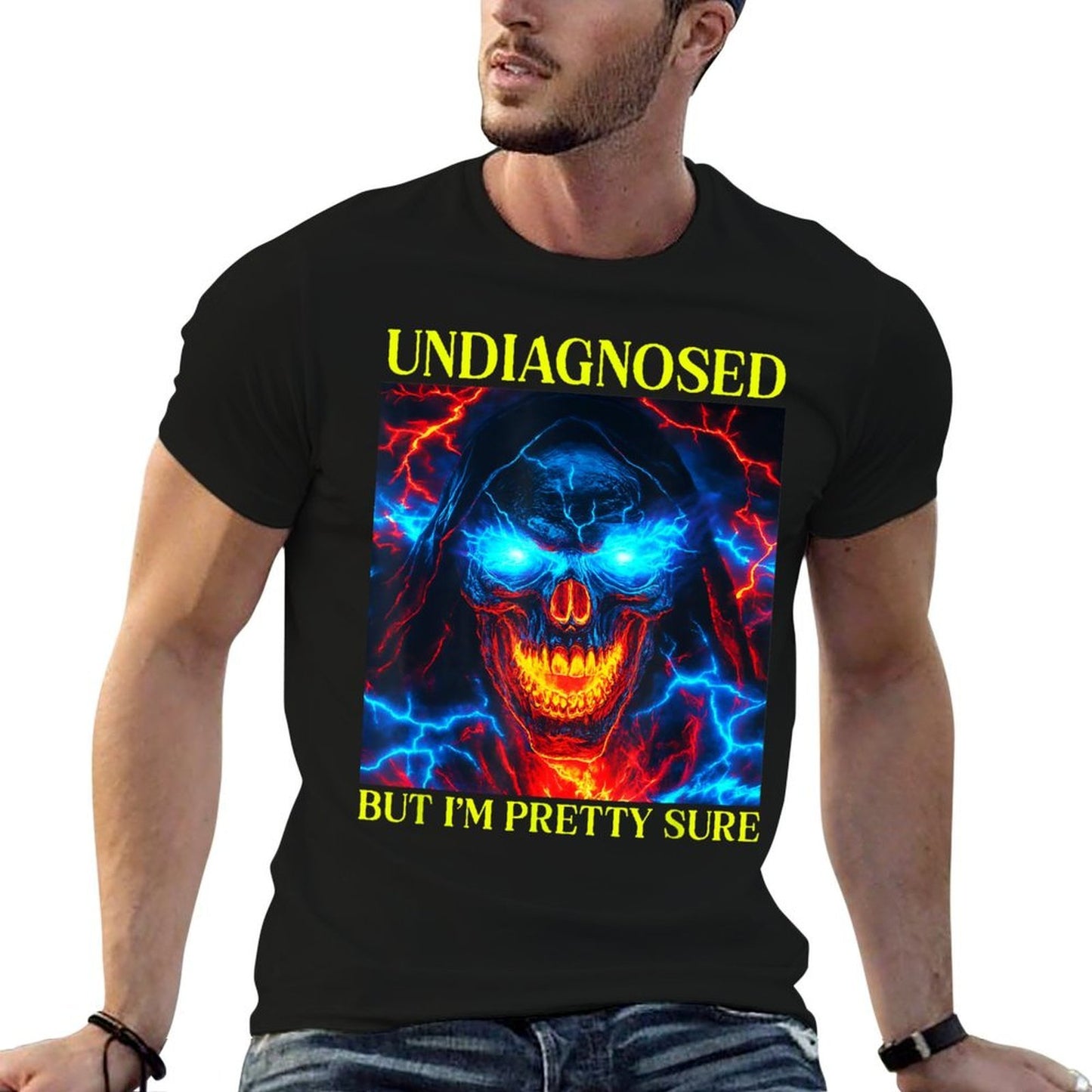 Autism Skeleton Meme Cotton T-Shirt