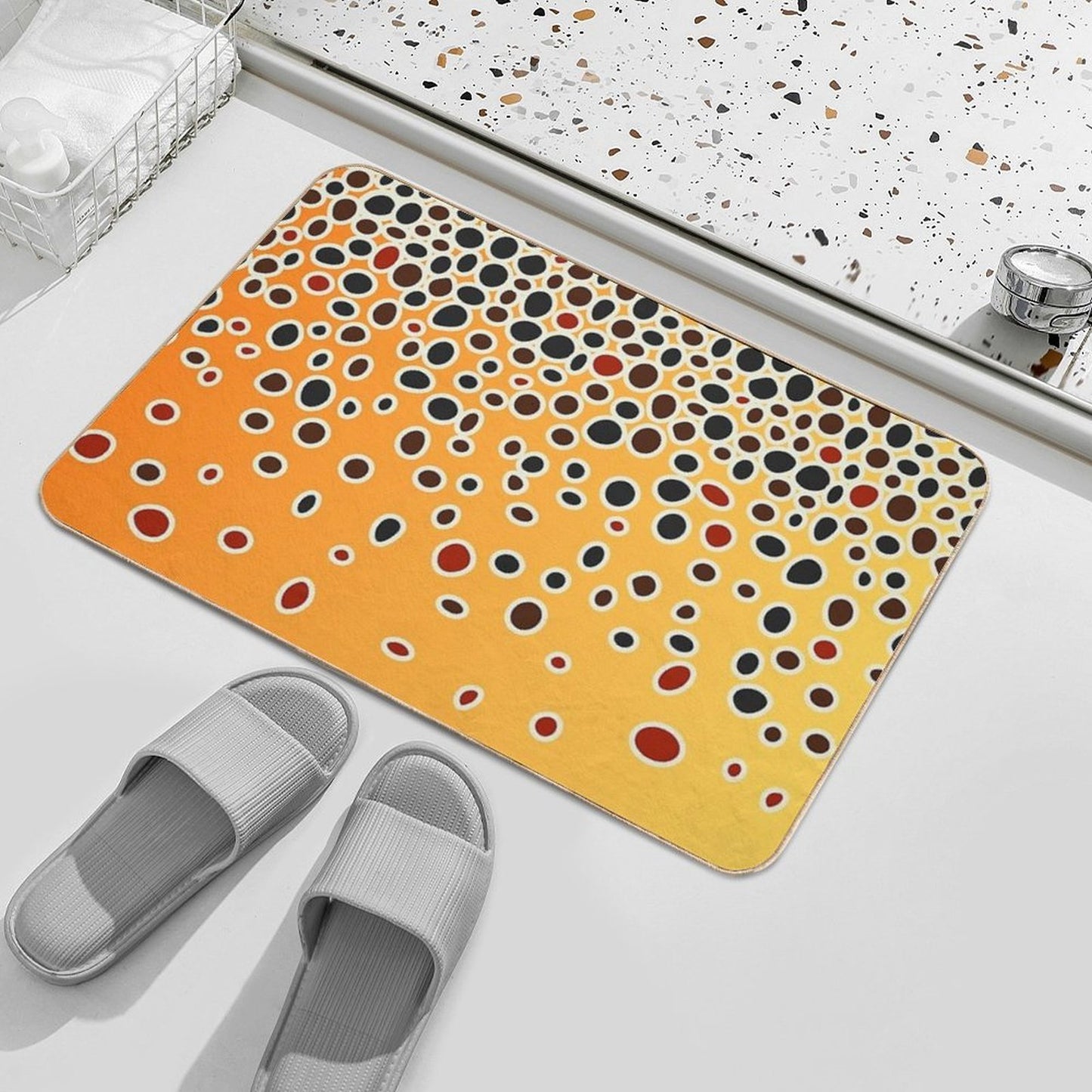 Brown Trout Skin Fade-Resistant Bath Mat