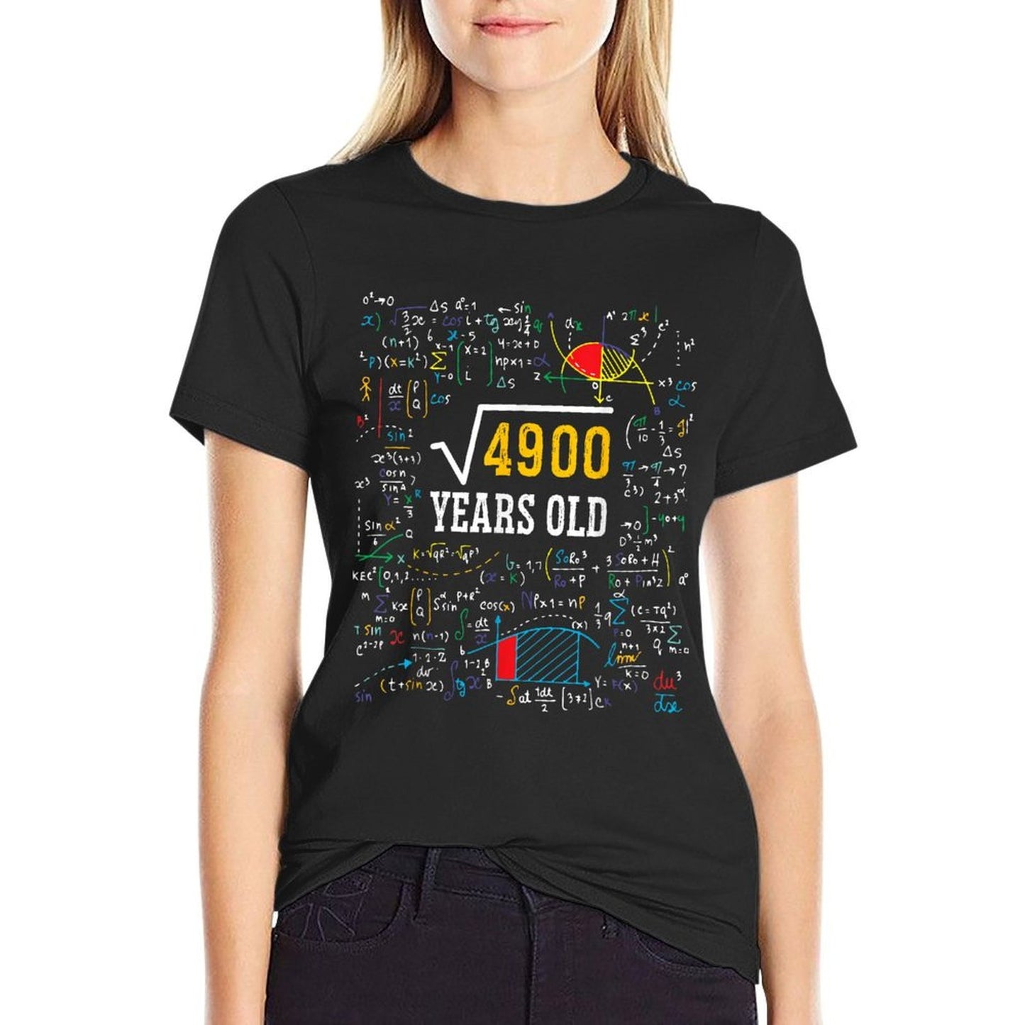 Square Root of 4900 Men Women 70 Years Old 70th Birthday  High-quality Stitching T-Shirt