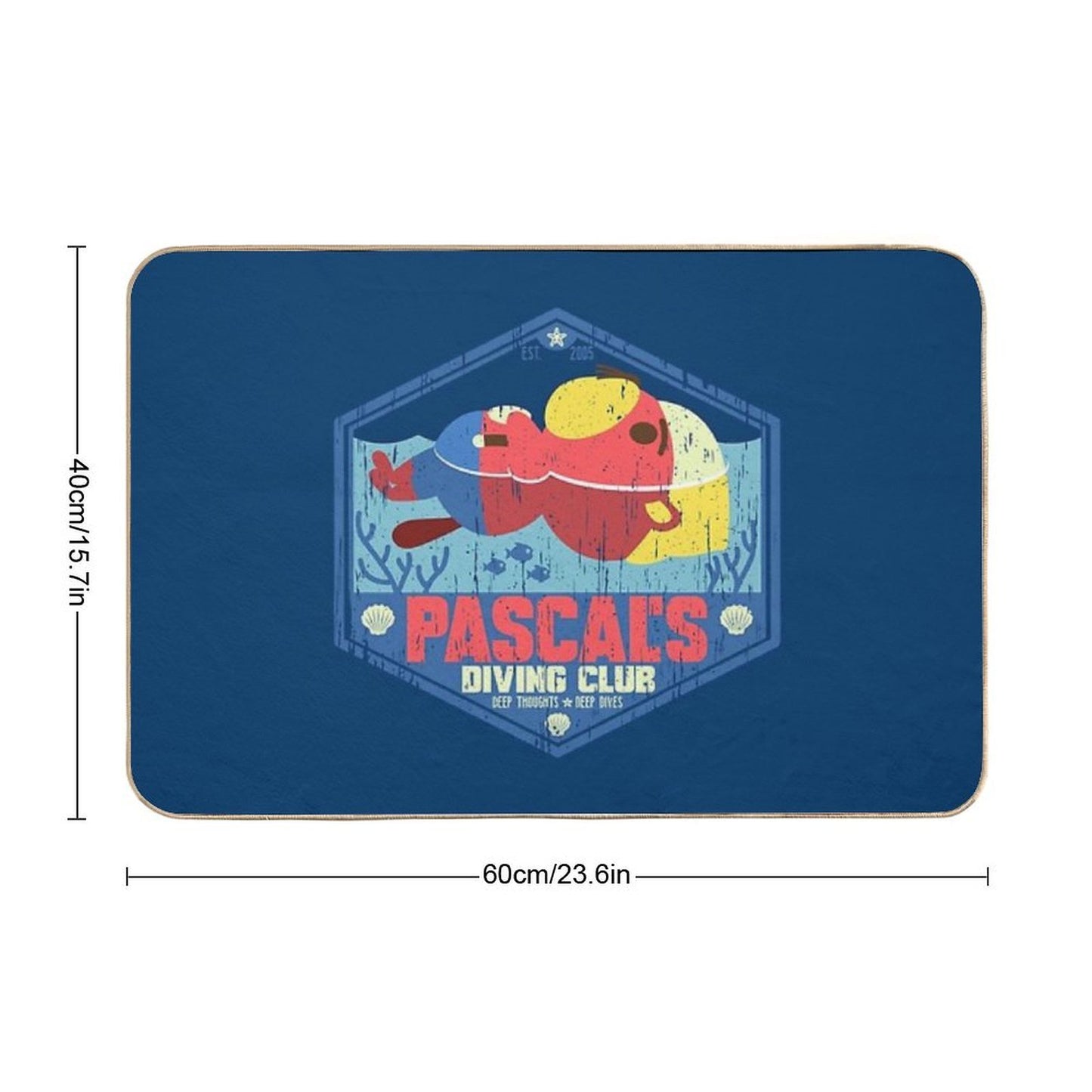 Pascal's Diving Club Easy Maintenance Bath Mat
