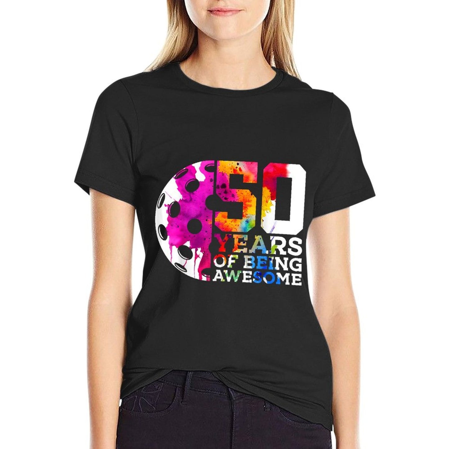 50 YEARS OF BEING AWESOME PICKLEBALL 50TH BIRTHDAY Eco-friendly Material T-Shirt