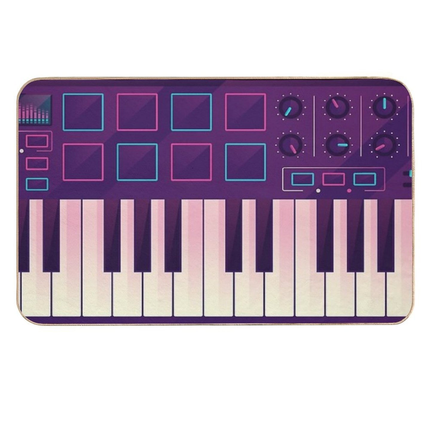 Neon MIDI Controller Rapid-Drying Bath Mat
