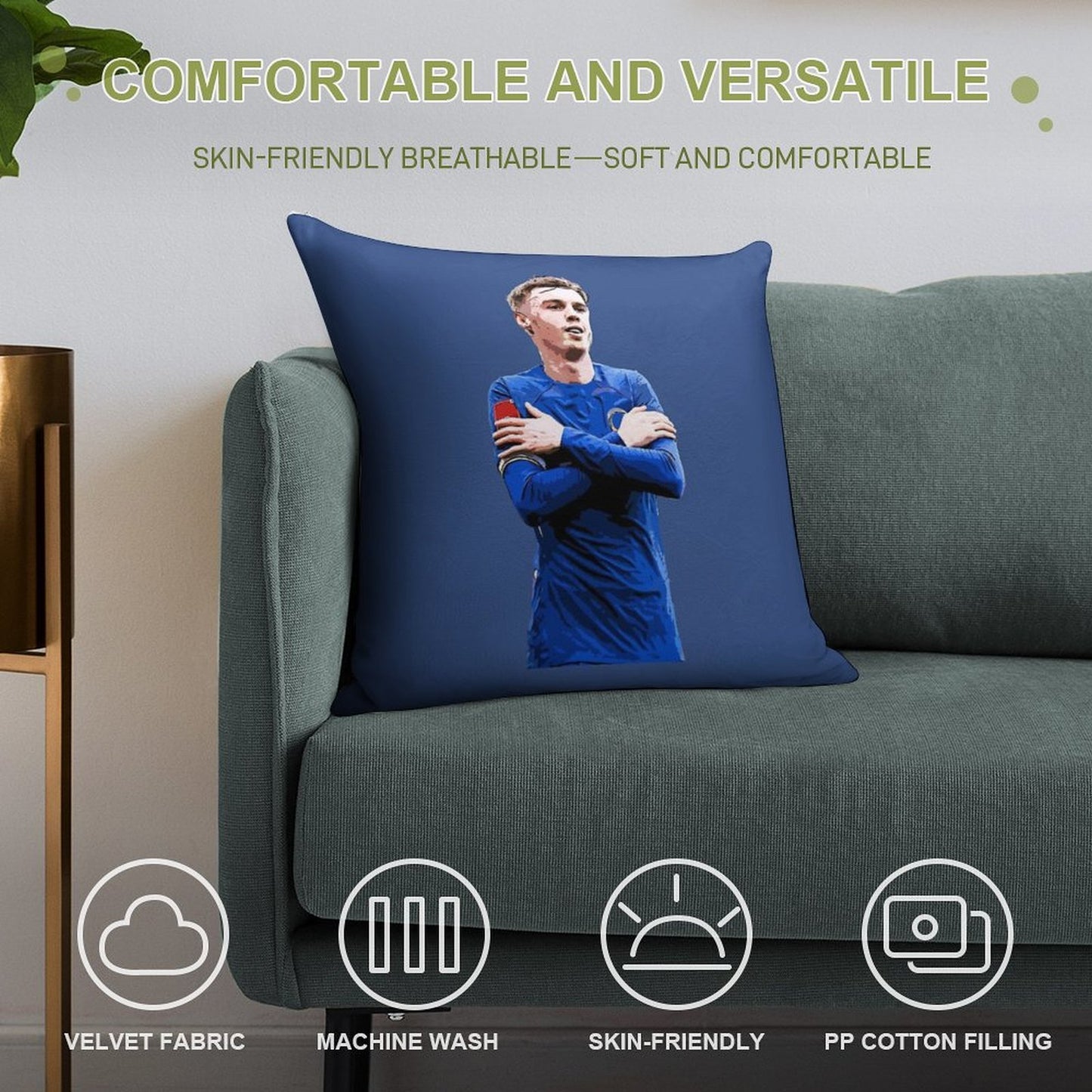 Cole Palmer Soft Skin-Friendly Throw Pillow