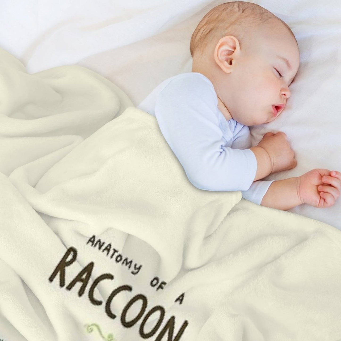 Anatomy of A Raccoon Anti-pilling Throw Blanket