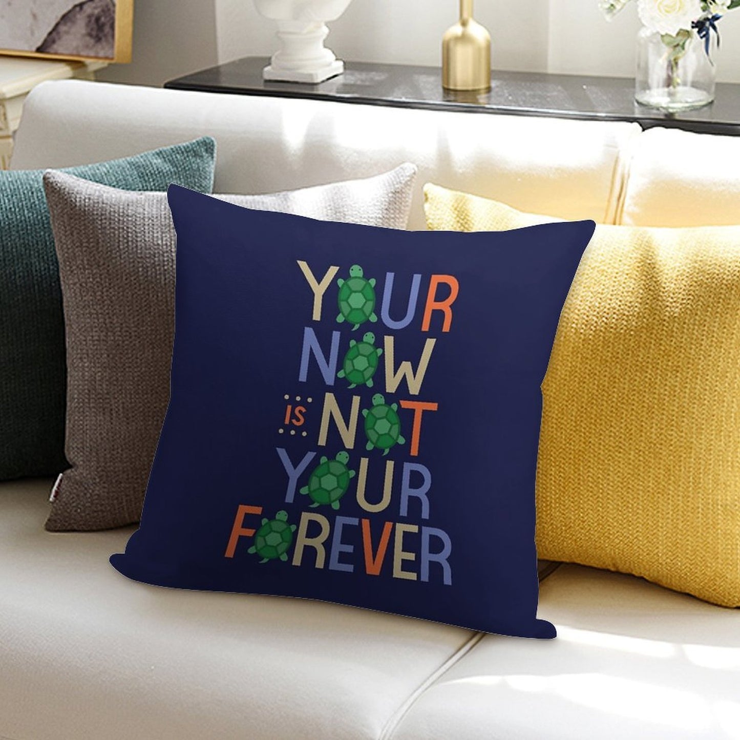 Your Now Is Not Your Forever  John Green  Turtles All The Way Down Soft Reinforced Edging Throw Pillow