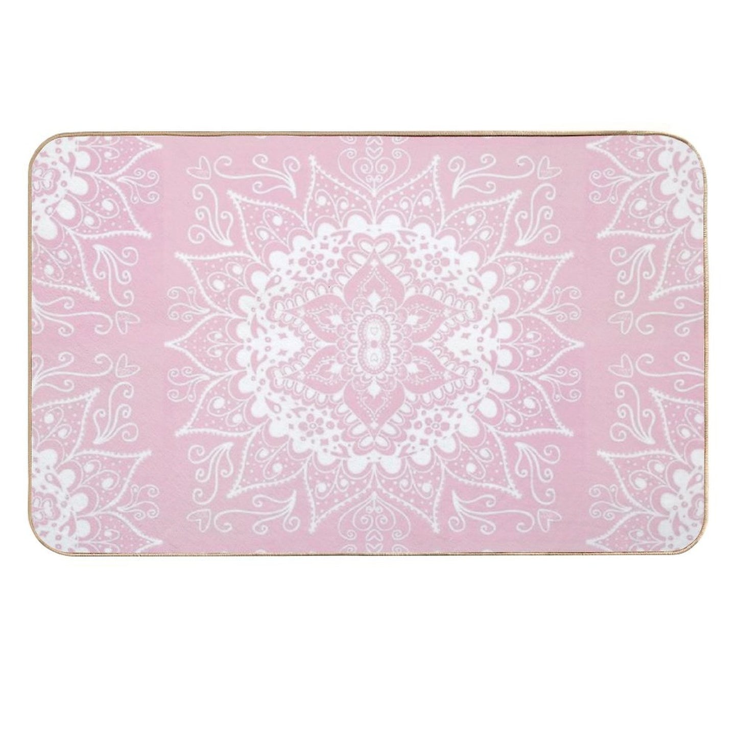 Mandala Baby Pink Anti-Trip Bath Mat