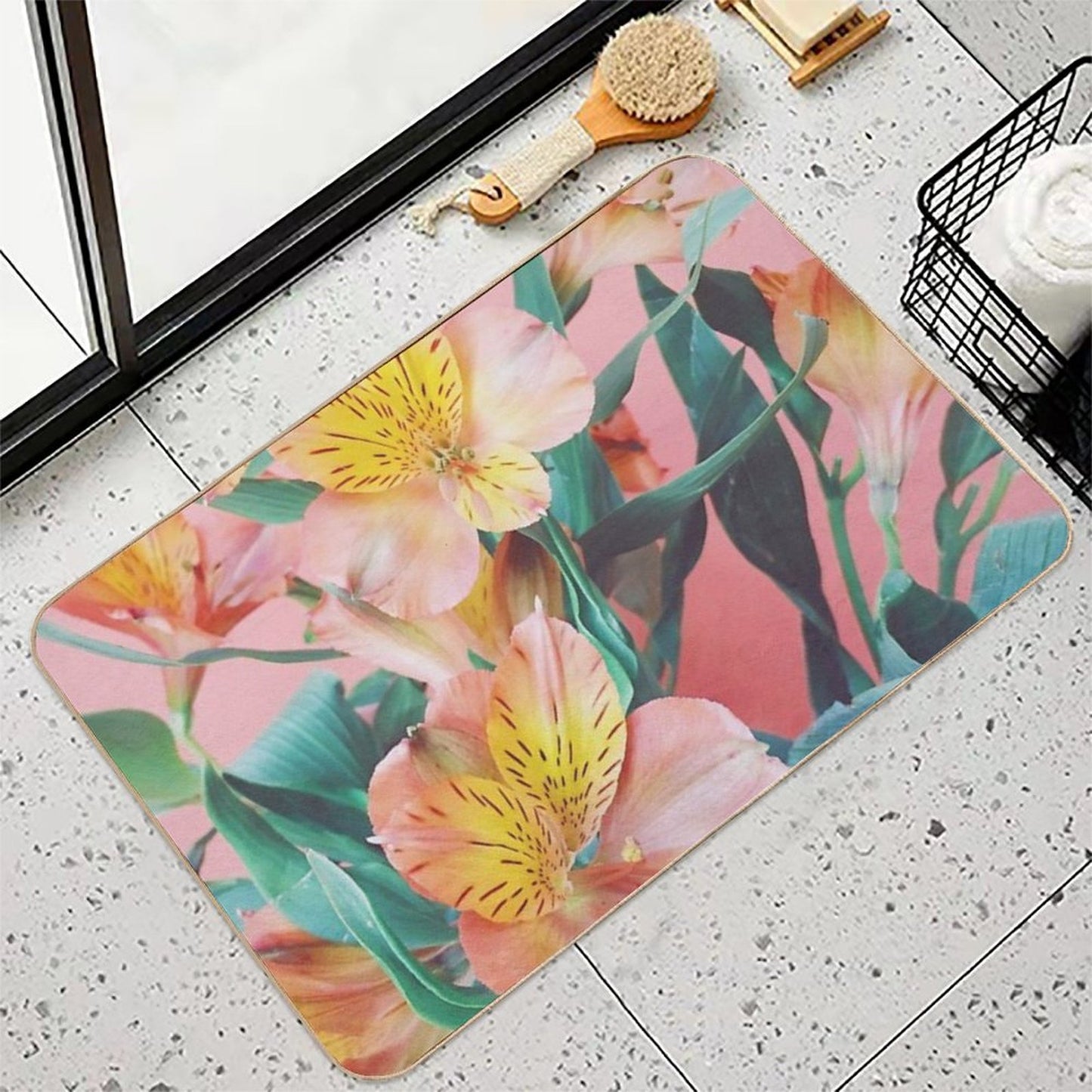 Spring Bouquet Eco-Friendly Bath Mat