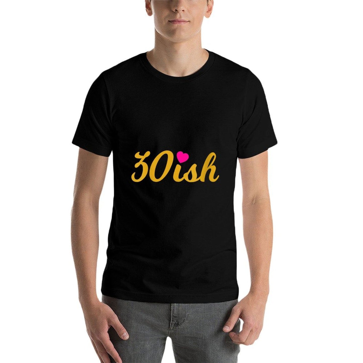 Womens 30ish - Pink Heart - 30th Birthday for Women Moisture-wicking T-Shirt
