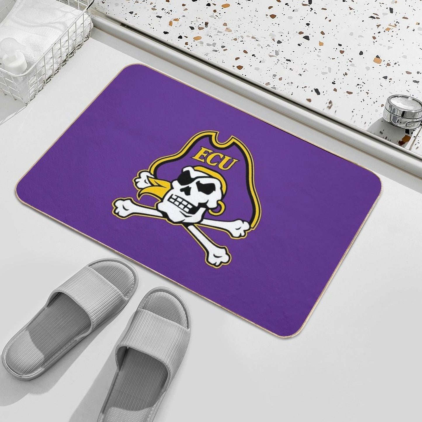 East Carolina Pirates Easy To Clean Bath Mat