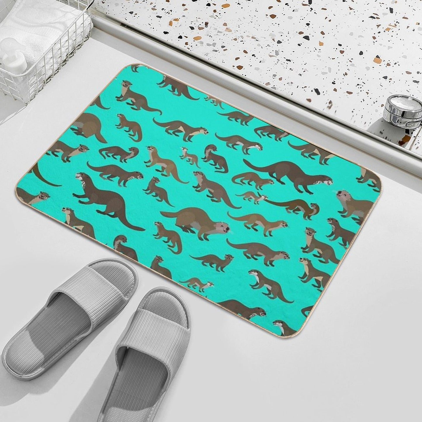 Know Your Otters Easy To Clean Bath Mat