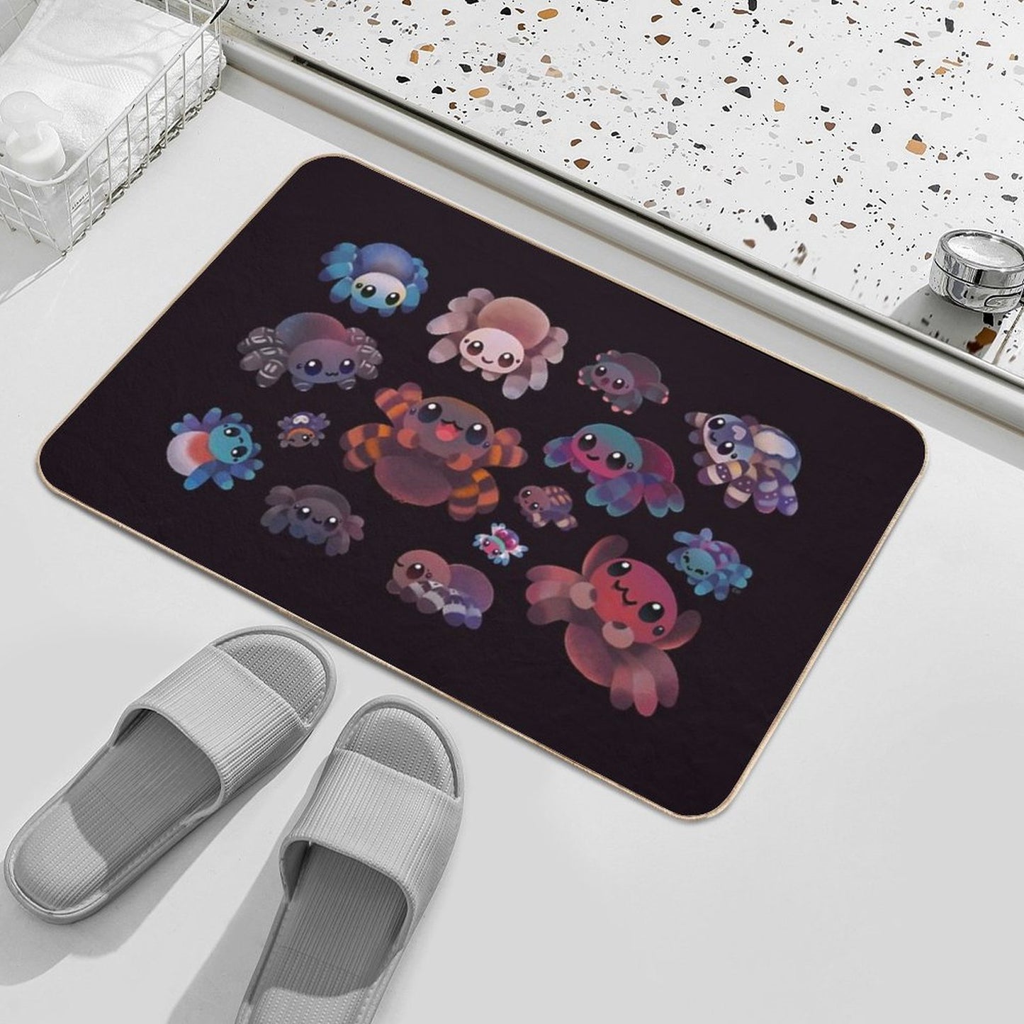 Tarantulas - Dark Non-Slip Bath Mat