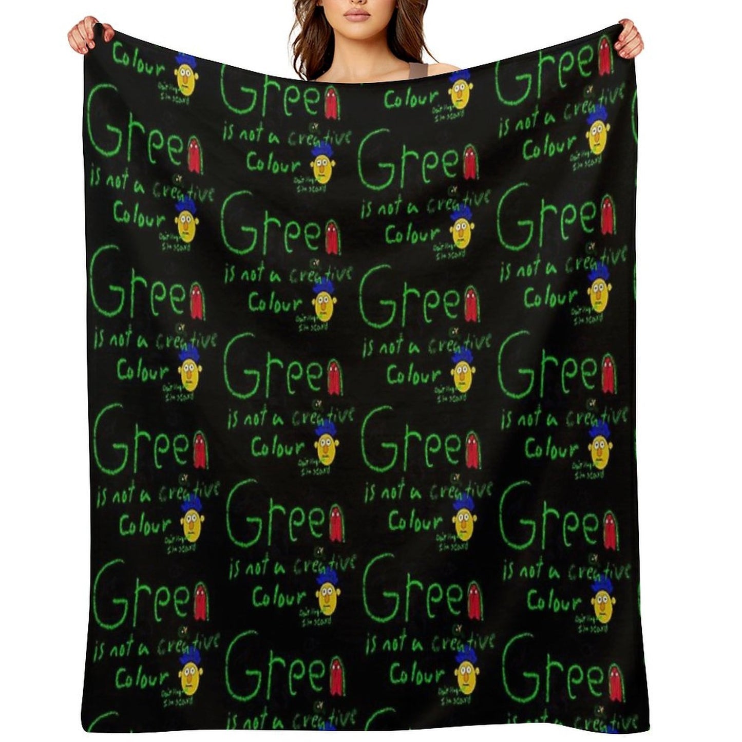 Don't Hug Me I'm Scared Velvety-soft Throw Blanket