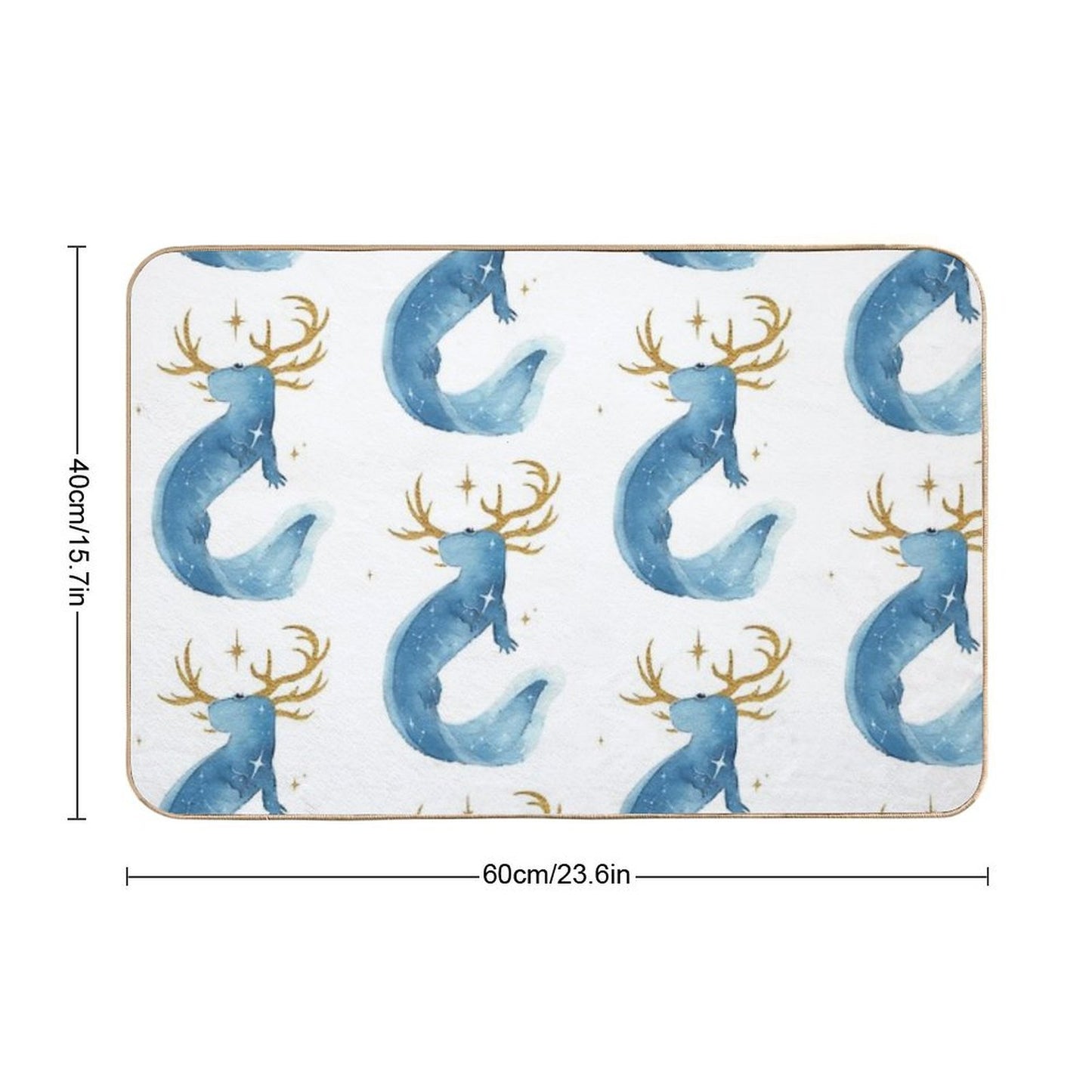 Horned Galaxy Golden Axolotl Dirt-Trapping Bath Mat