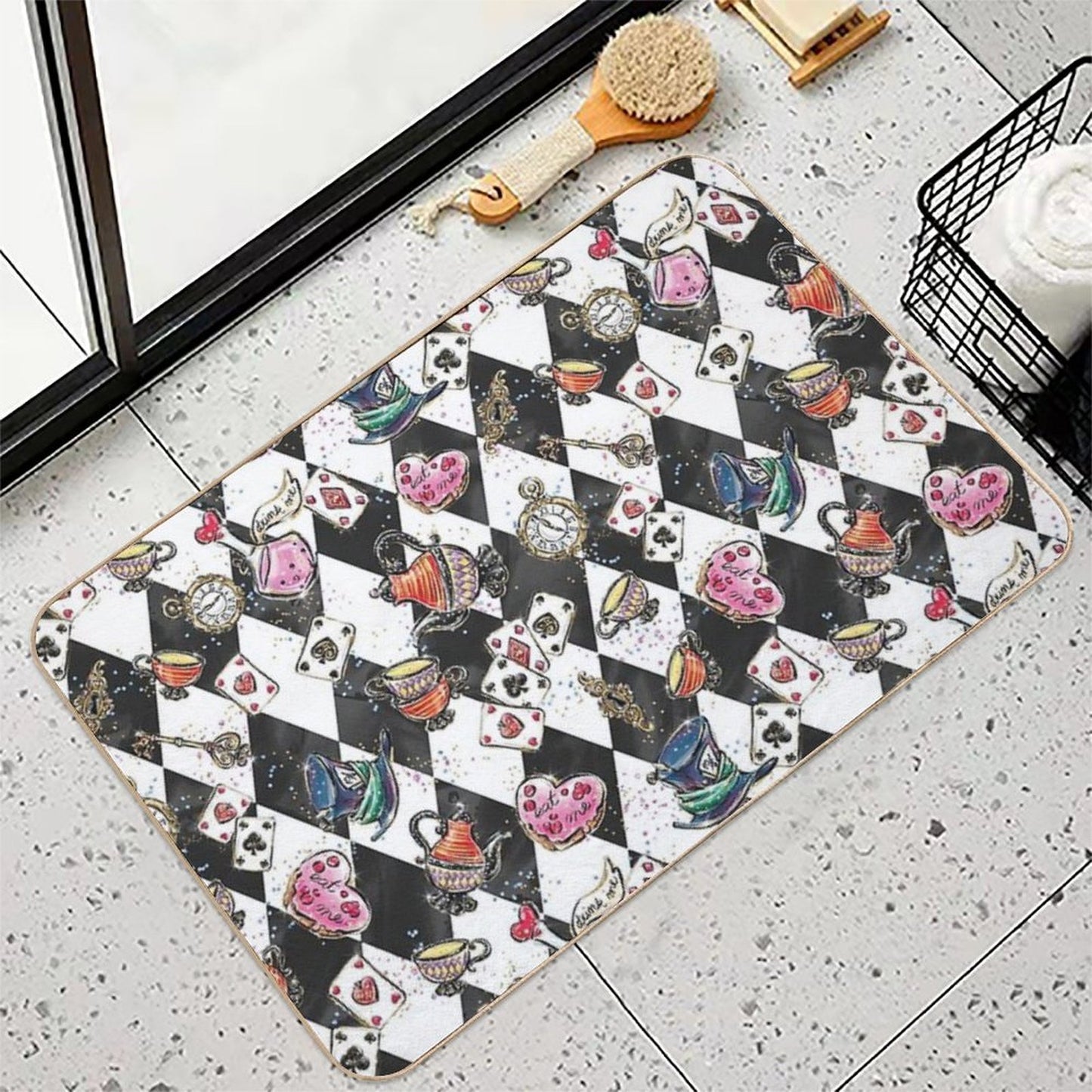 Alice In Wonderland Stain-Proof Bath Mat