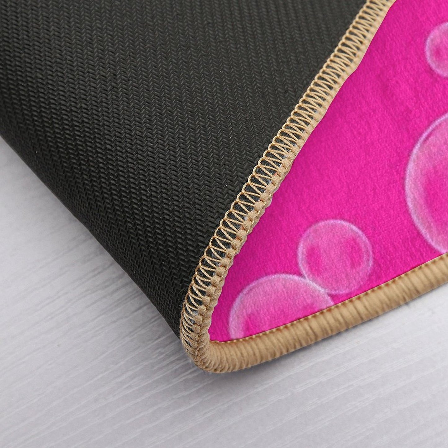 Pink Bubbles Circle Shapes Random Pattern Designs Odorless Bath Mat
