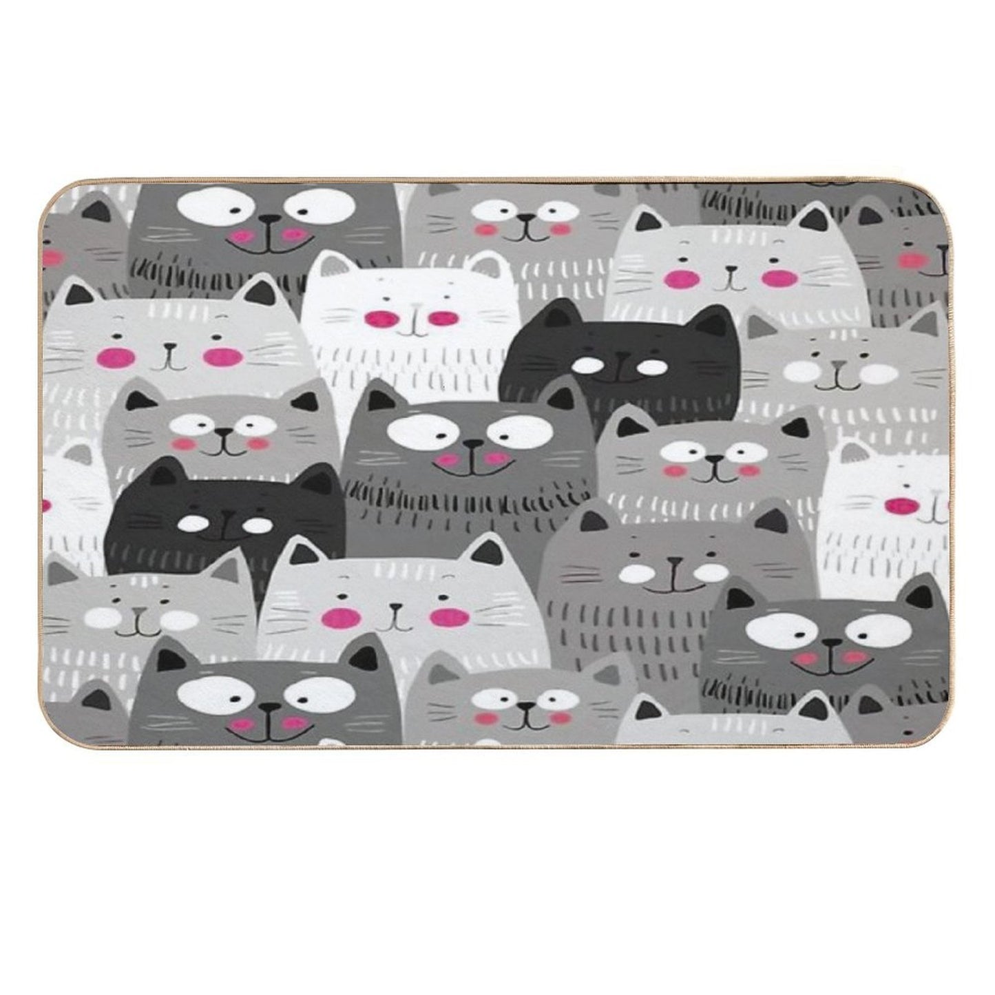 Cats Stain-Proof Bath Mat