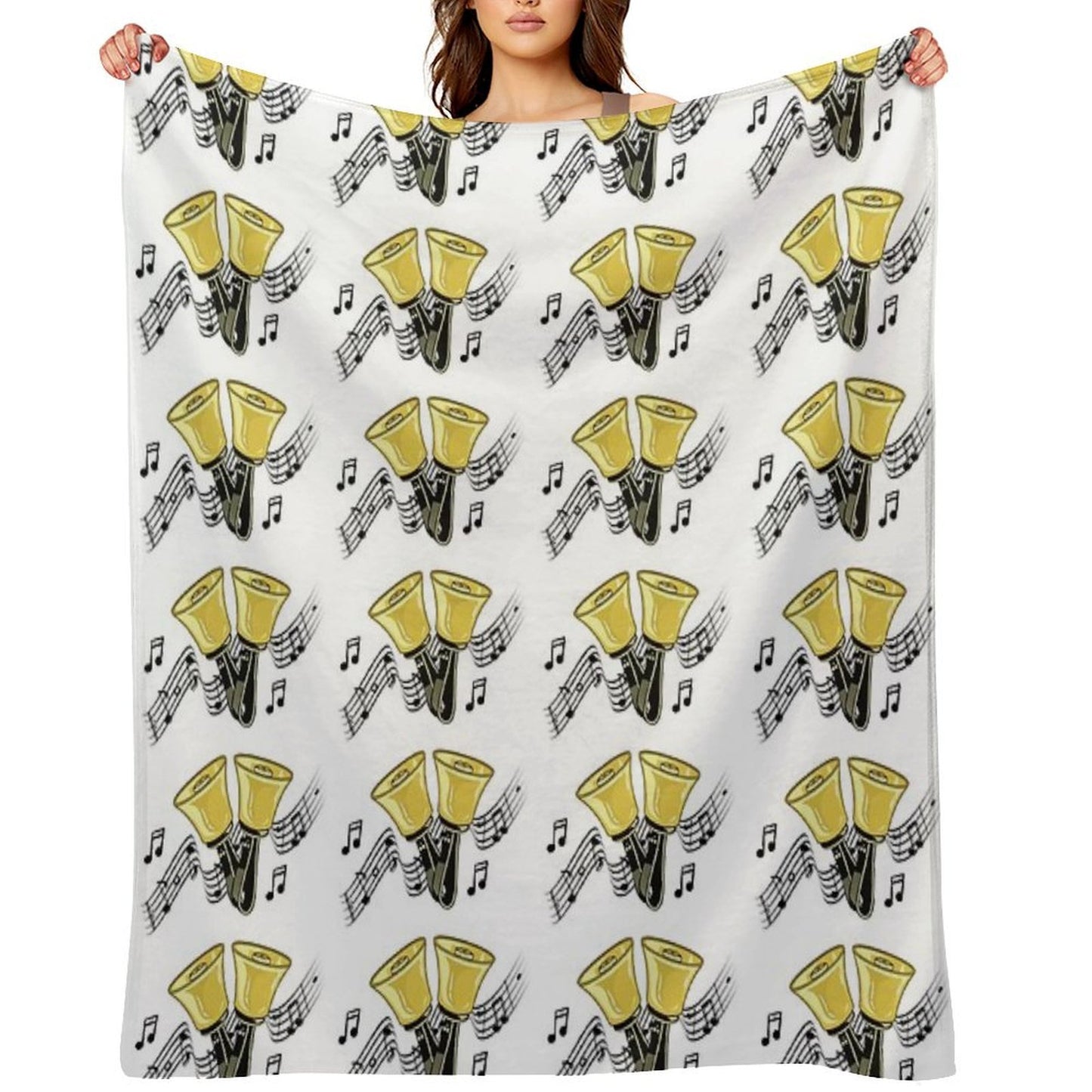 Handbells Music Premium Throw Blanket