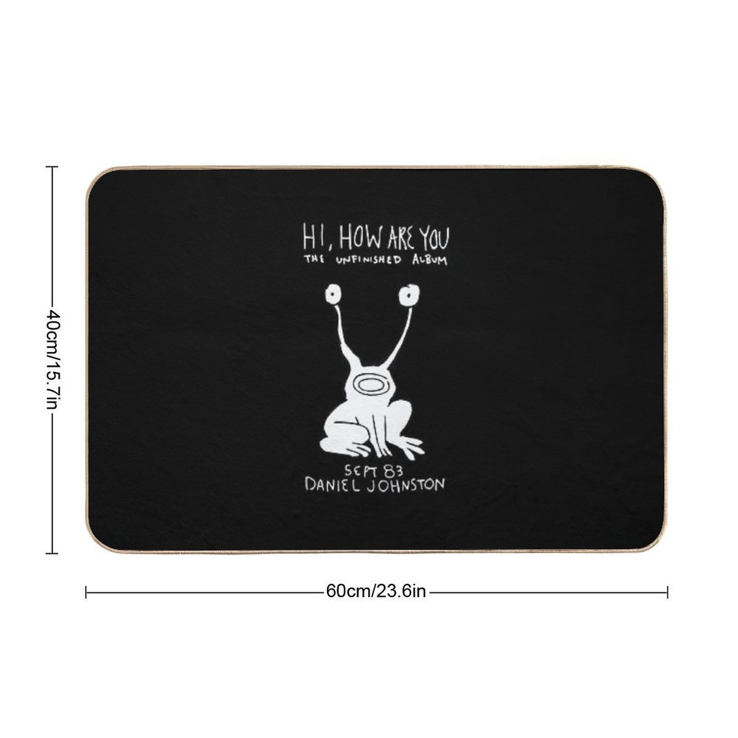 Hi How Are You Daniel Johnston Durable Bath Mat