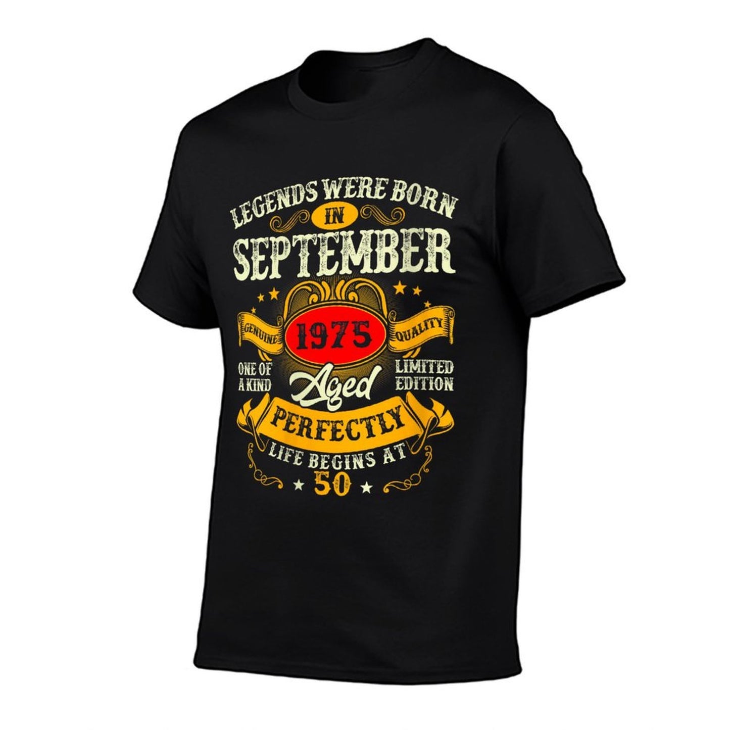Womens Legend Were Born in September 1975 Vintage 50th Birthday Men Quick-drying T-Shirt