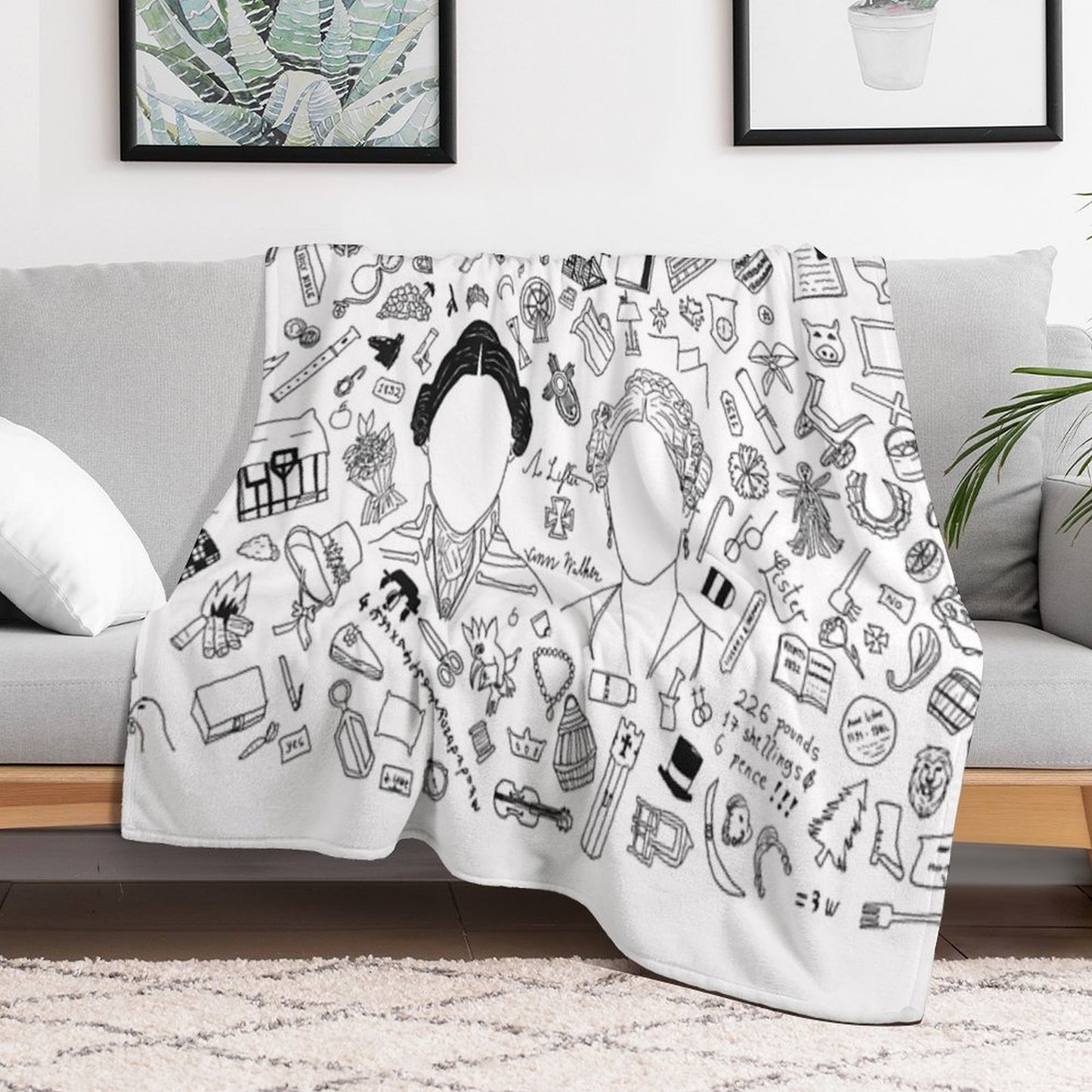 Gentleman Jack Universe T-shirt Shrink-resistant Throw Blanket