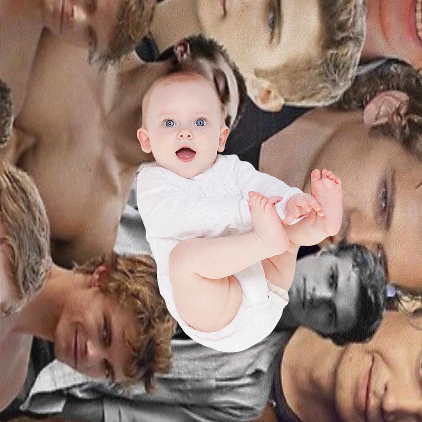 Hayden Christensen Photo Collage Machine-washable Throw Blanket