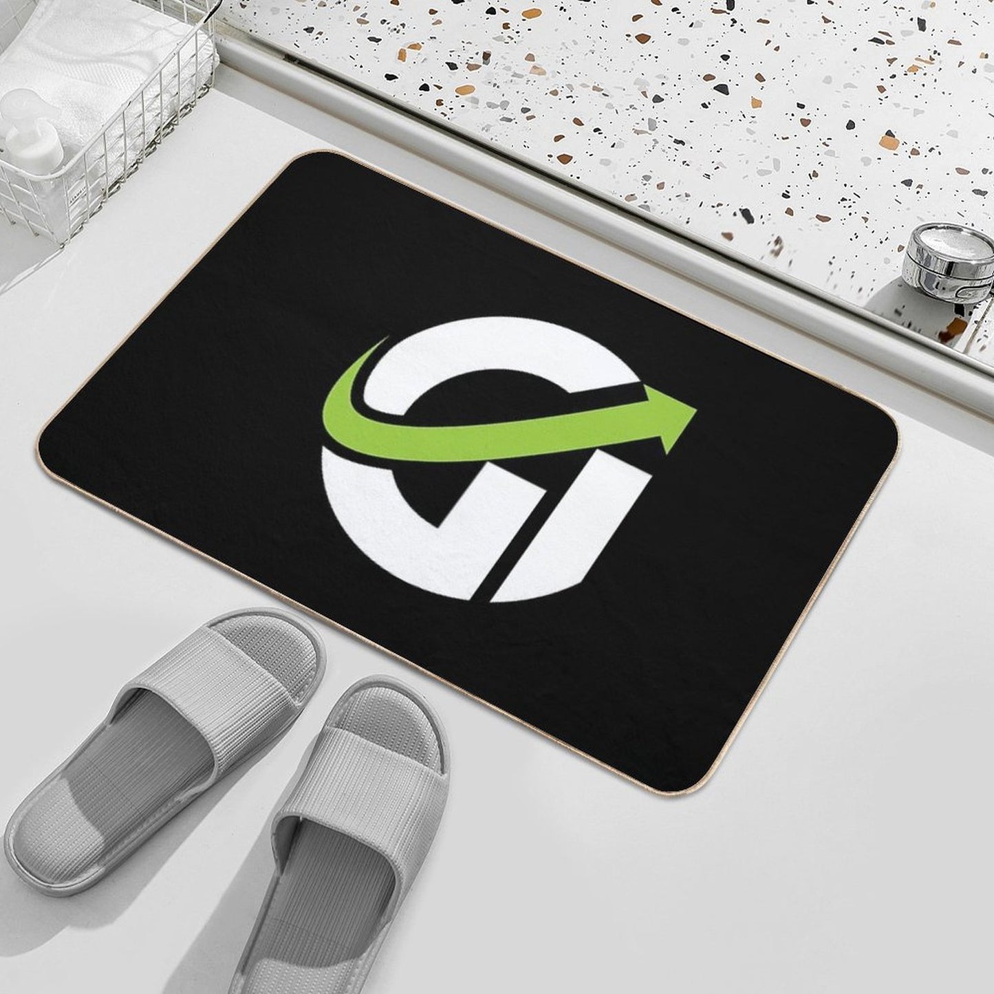 Main Logo No-Text - Dark Background Absorbent Bath Mat