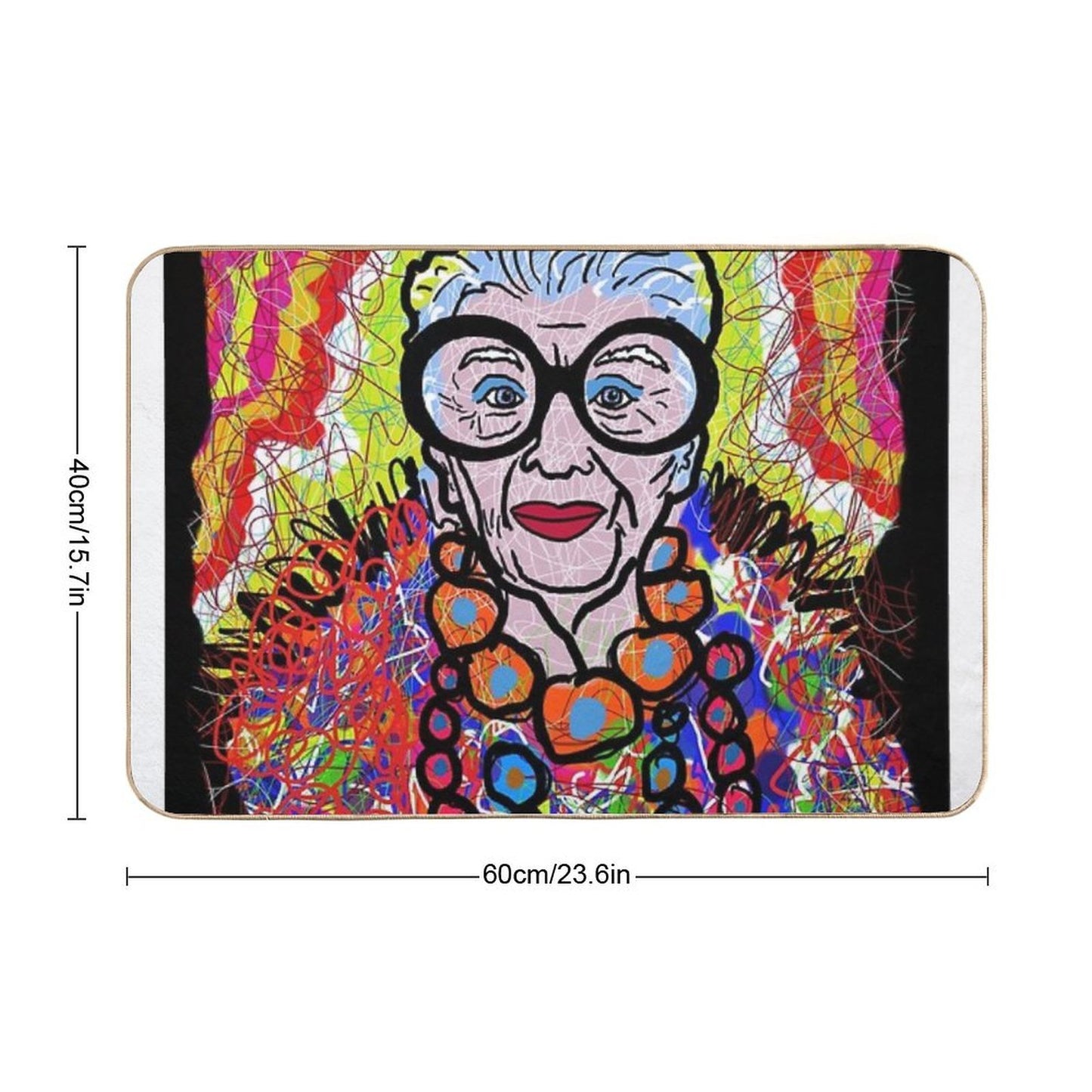 Iris Apfel Dirt-Trapping Bath Mat