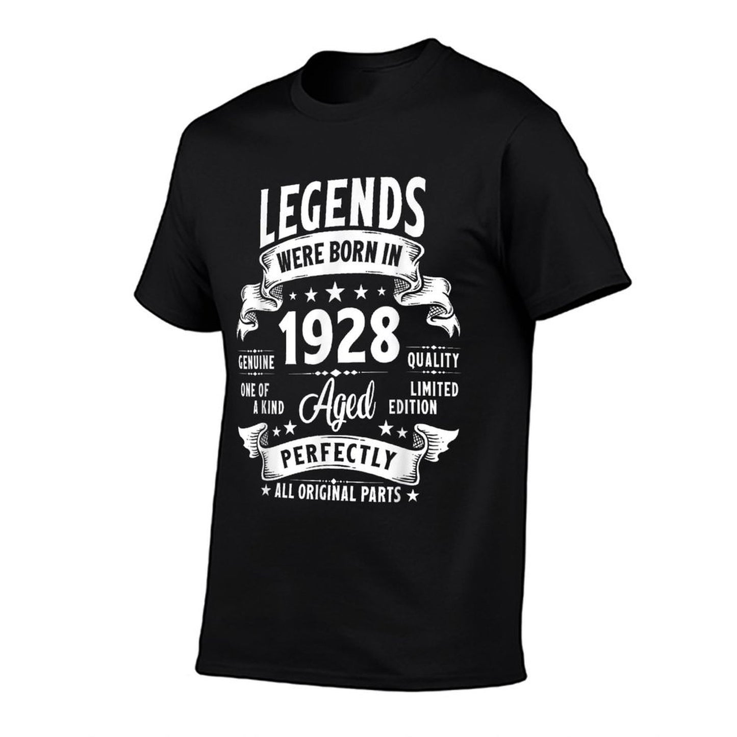 Vintage 1928 97 Year Old Gifts For Men Women 97th Birthday Rolled Sleeves T-Shirt