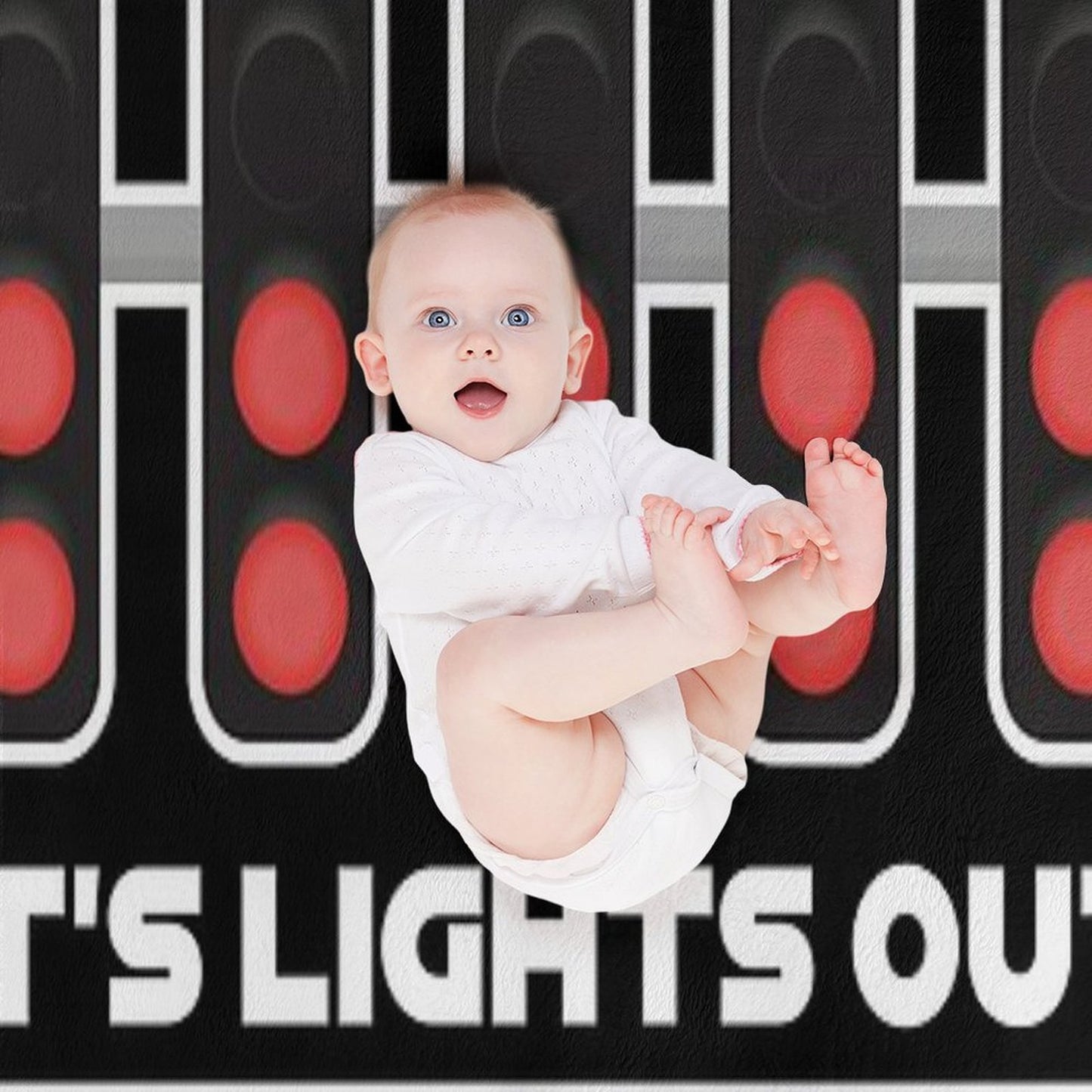 It's Lights Out And Away We Go! - Version 2 (White) Premium Throw Blanket