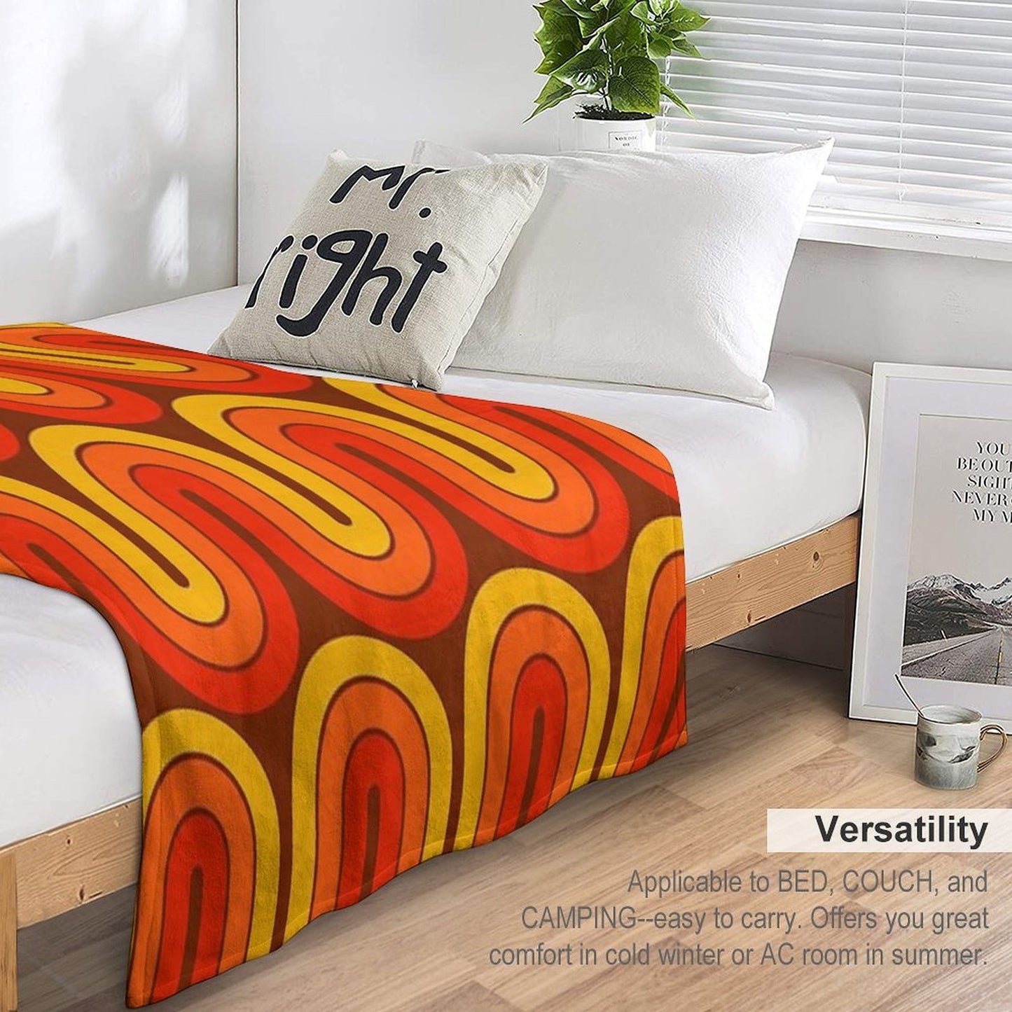 Retro Geometric Gradient Design 839 Versatility Throw Blanket