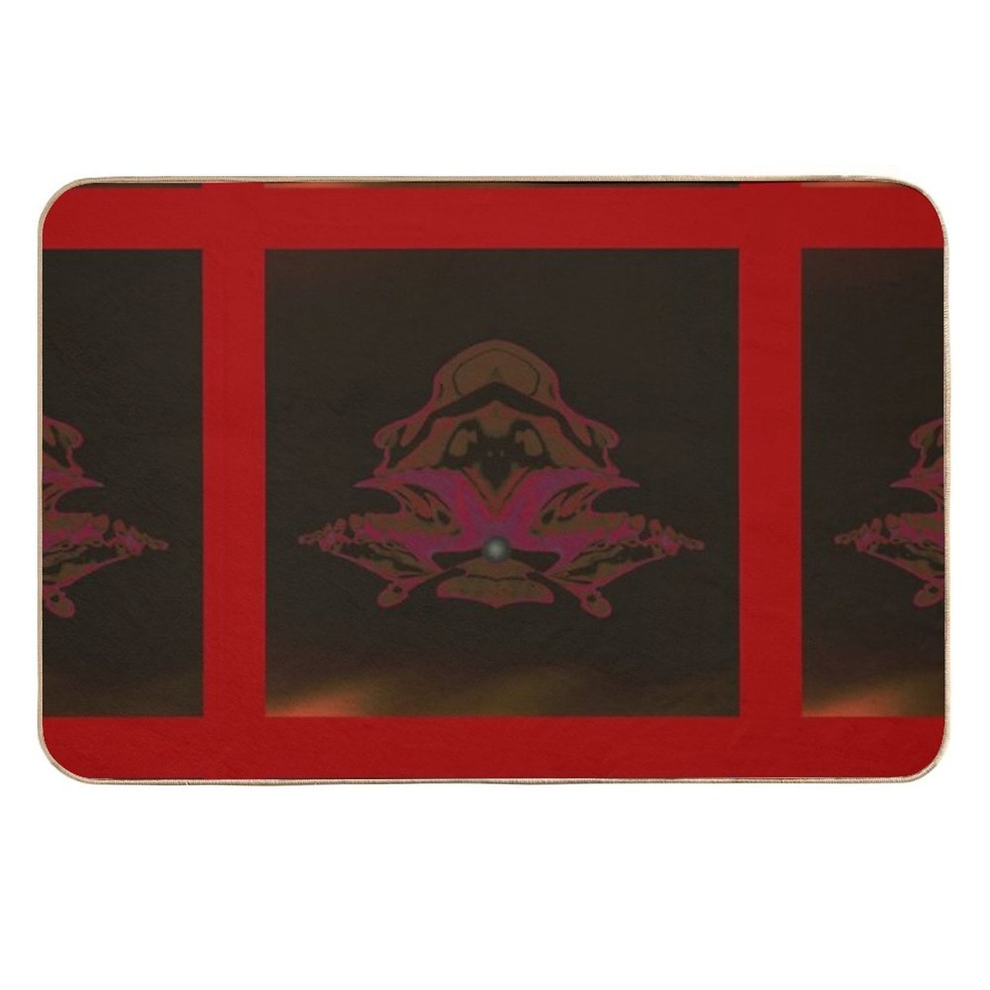 Black Pearl (Red) Slip-Resistant Bath Mat