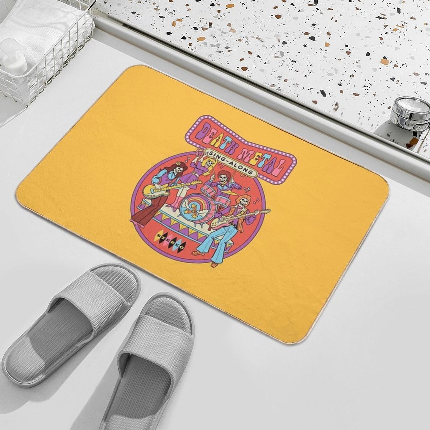Death Metal Sing-Along Rapid-Drying Bath Mat