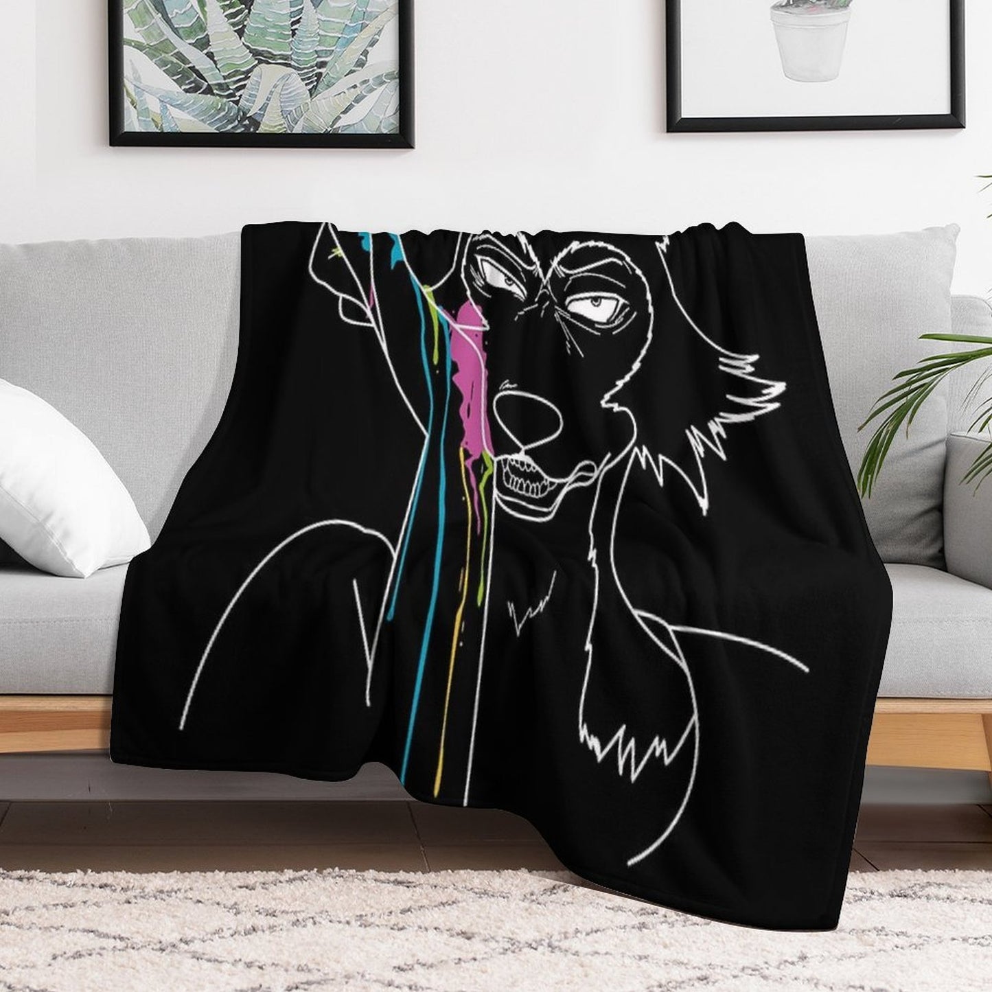 Paint Shrink-resistant Throw Blanket