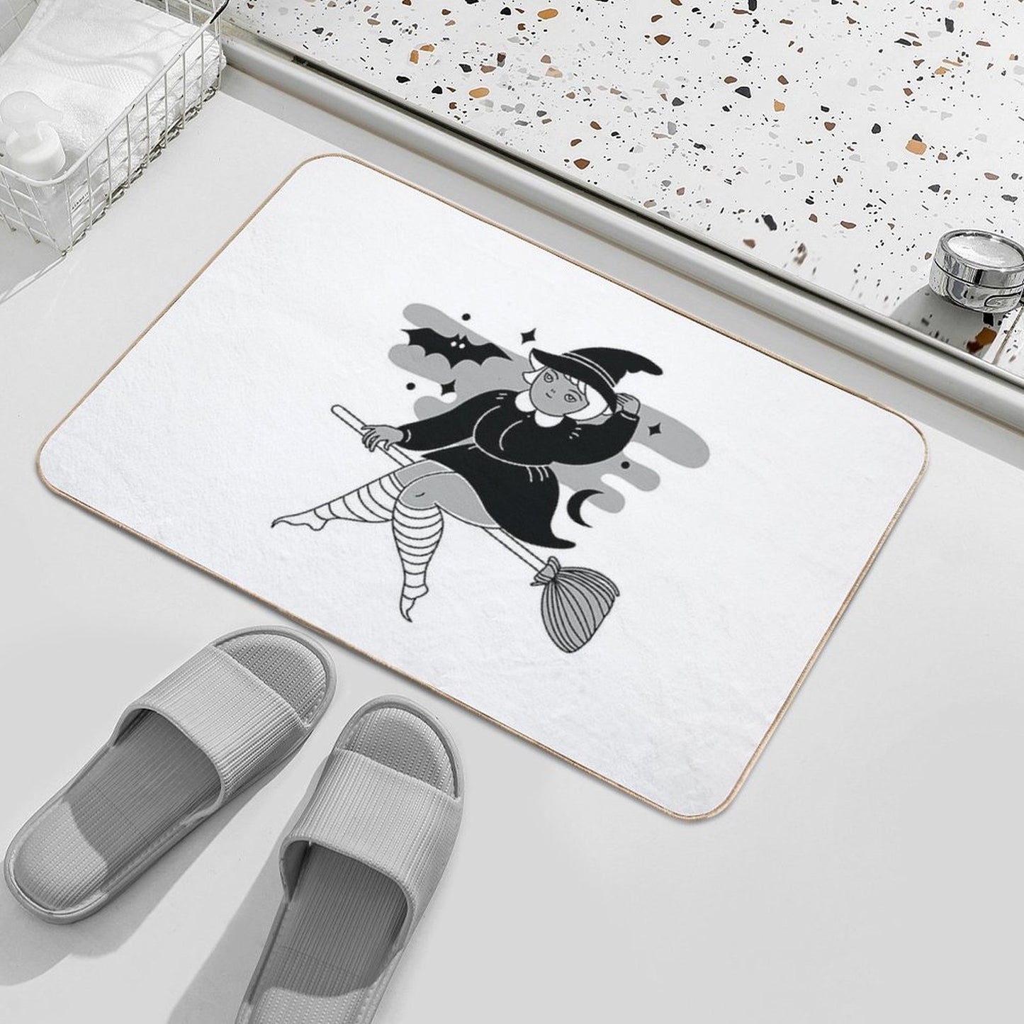Flying at Midnight Easy To Clean Bath Mat