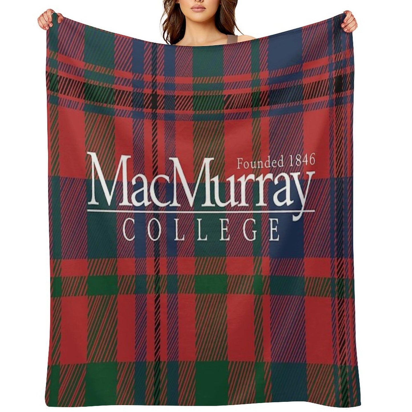 MacMurray College Tartan Sustainable Throw Blanket