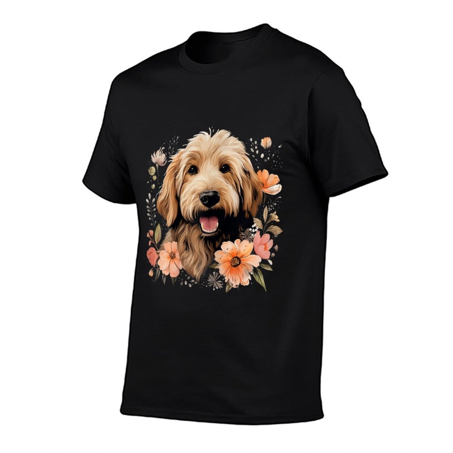 Goldendoodle Mom Golden Doodle Dog Lover Flowers Cute High-quality Stitching T-Shirt