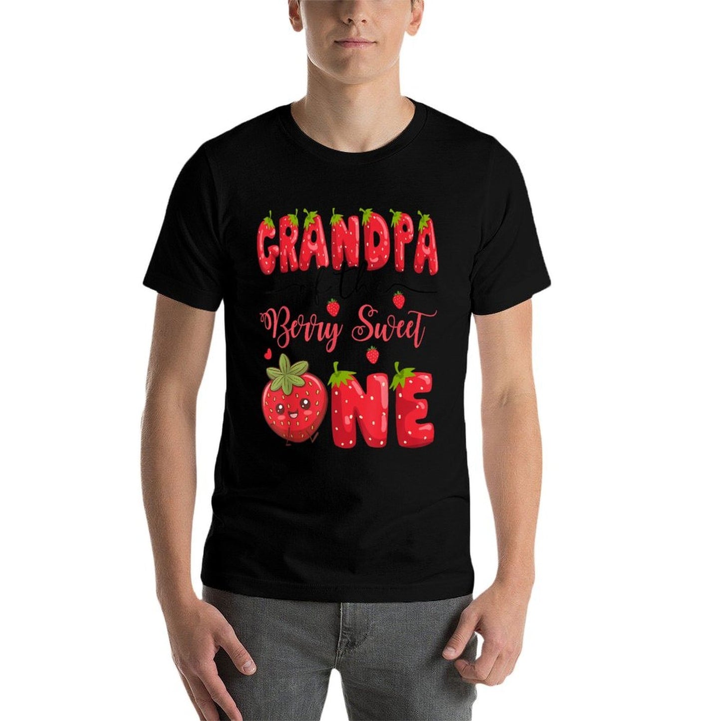 Grandpa Of The Berry Sweet One Strawberry First Birthday Affordable Price T-Shirt