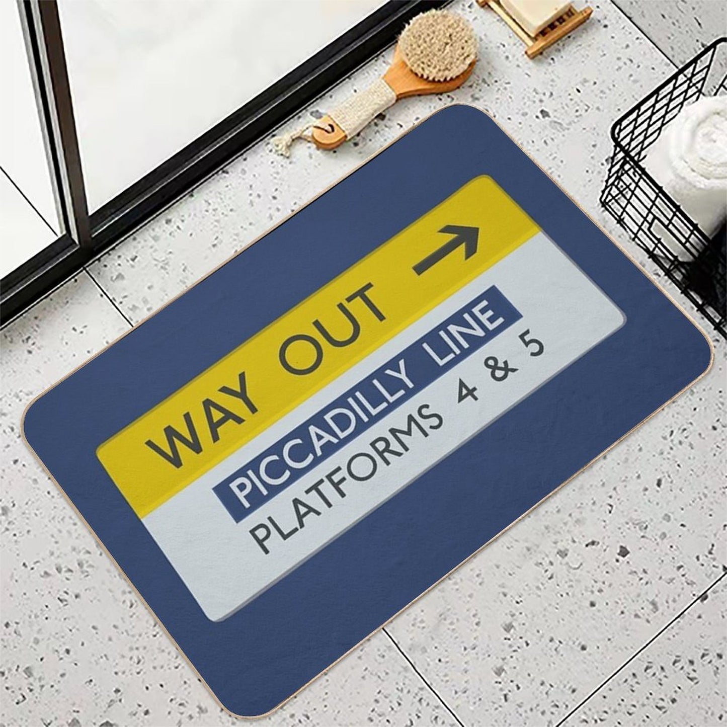 London Underground Way Out Sign (Picadilly Line) Eco-Friendly Bath Mat