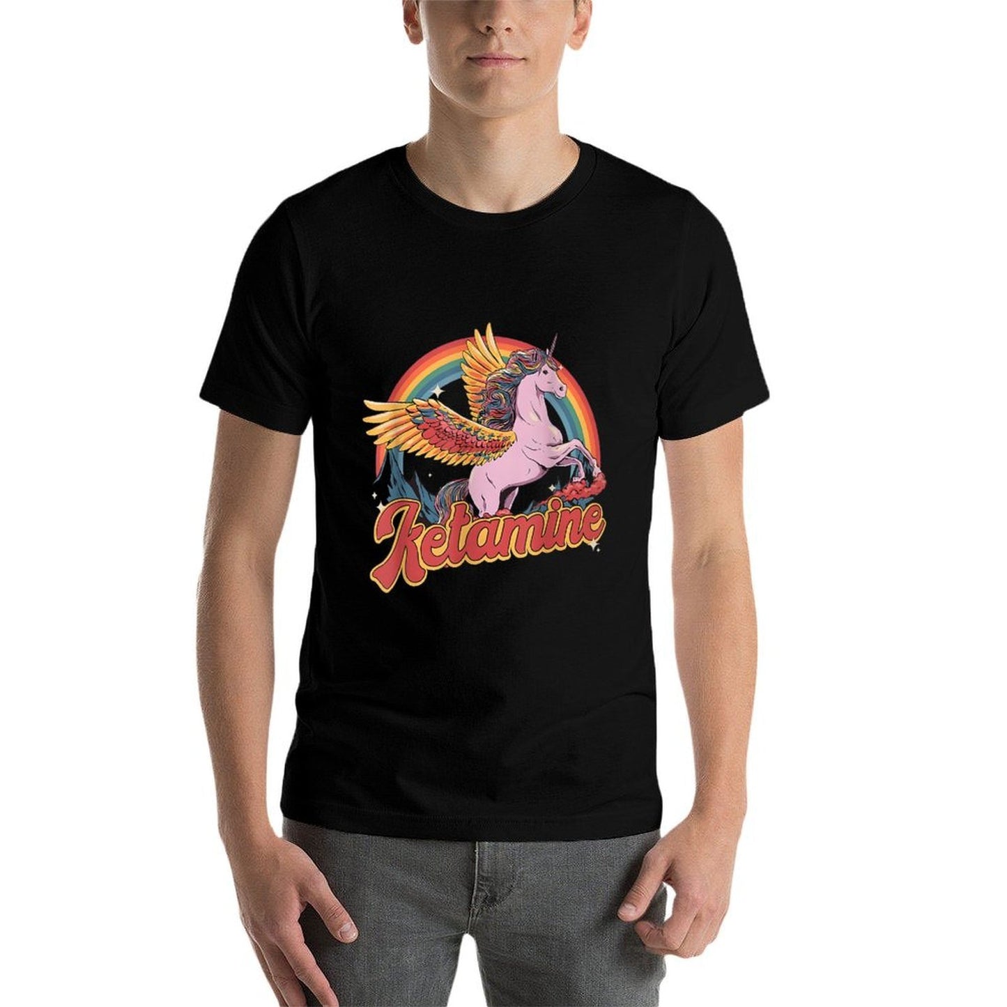 Humorous Ketamine Horse Emergency Funny Mental Health Lovers Relaxed-fit T-Shirt